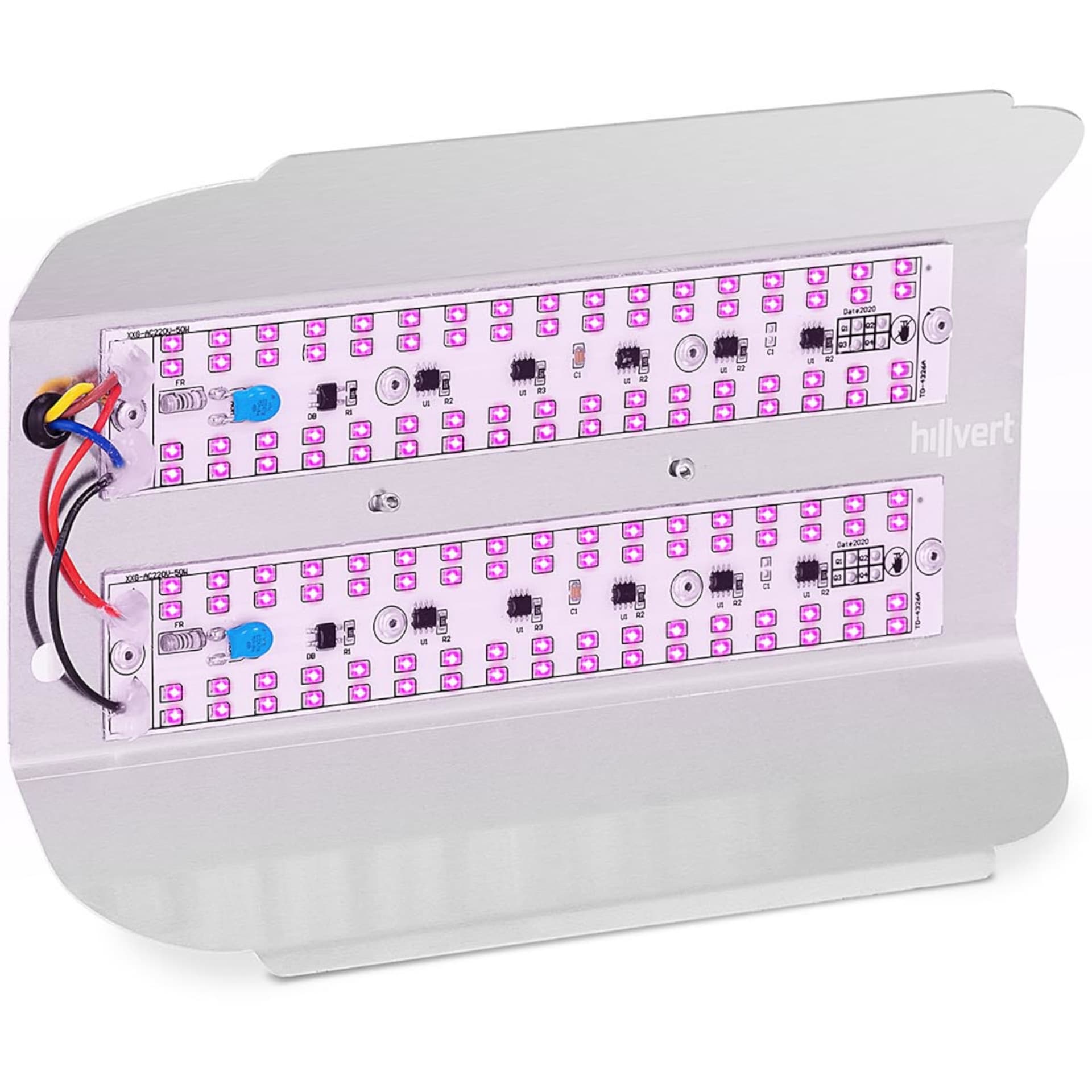 

Lampa do wzrostu uprawy roślin pełne spektrum 25 x 17 cm 136 LED 100 W srebrna