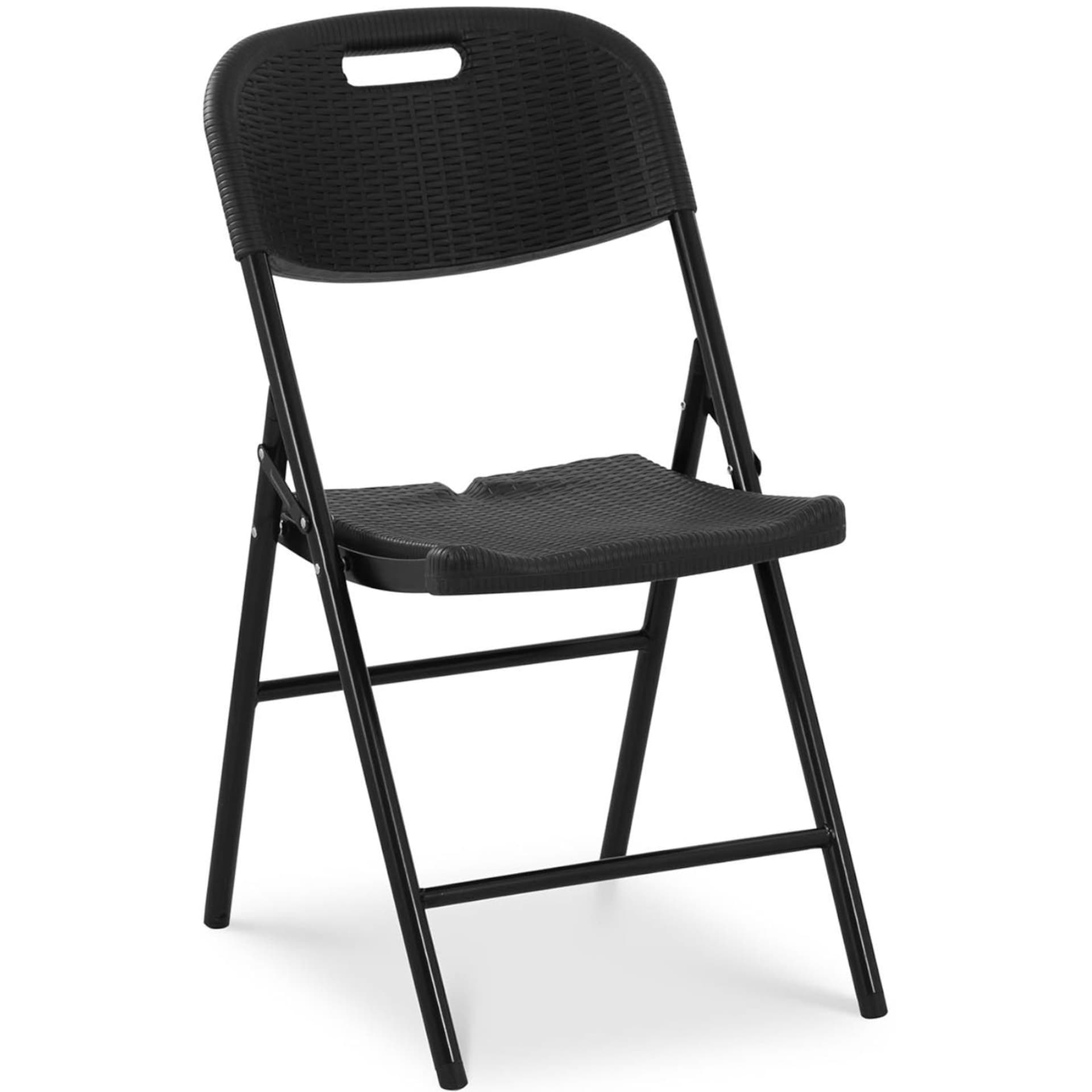 

Krzesło cateringowe bankietowe ogrodowe składane do 180 kg 40 x 38 cm czarne