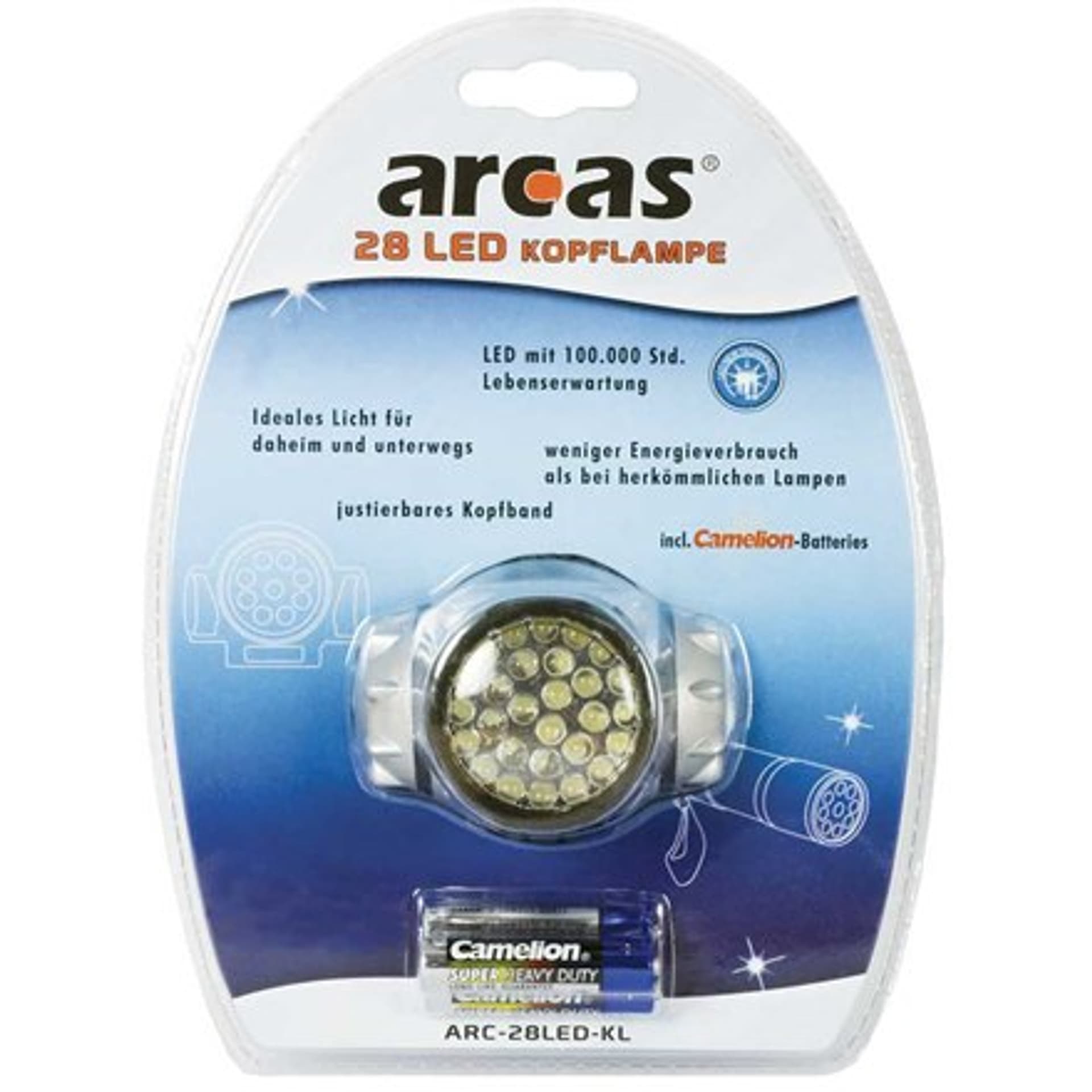 

Arcas Headlight ARC28 28 LED, 4 tryby oświetlenia