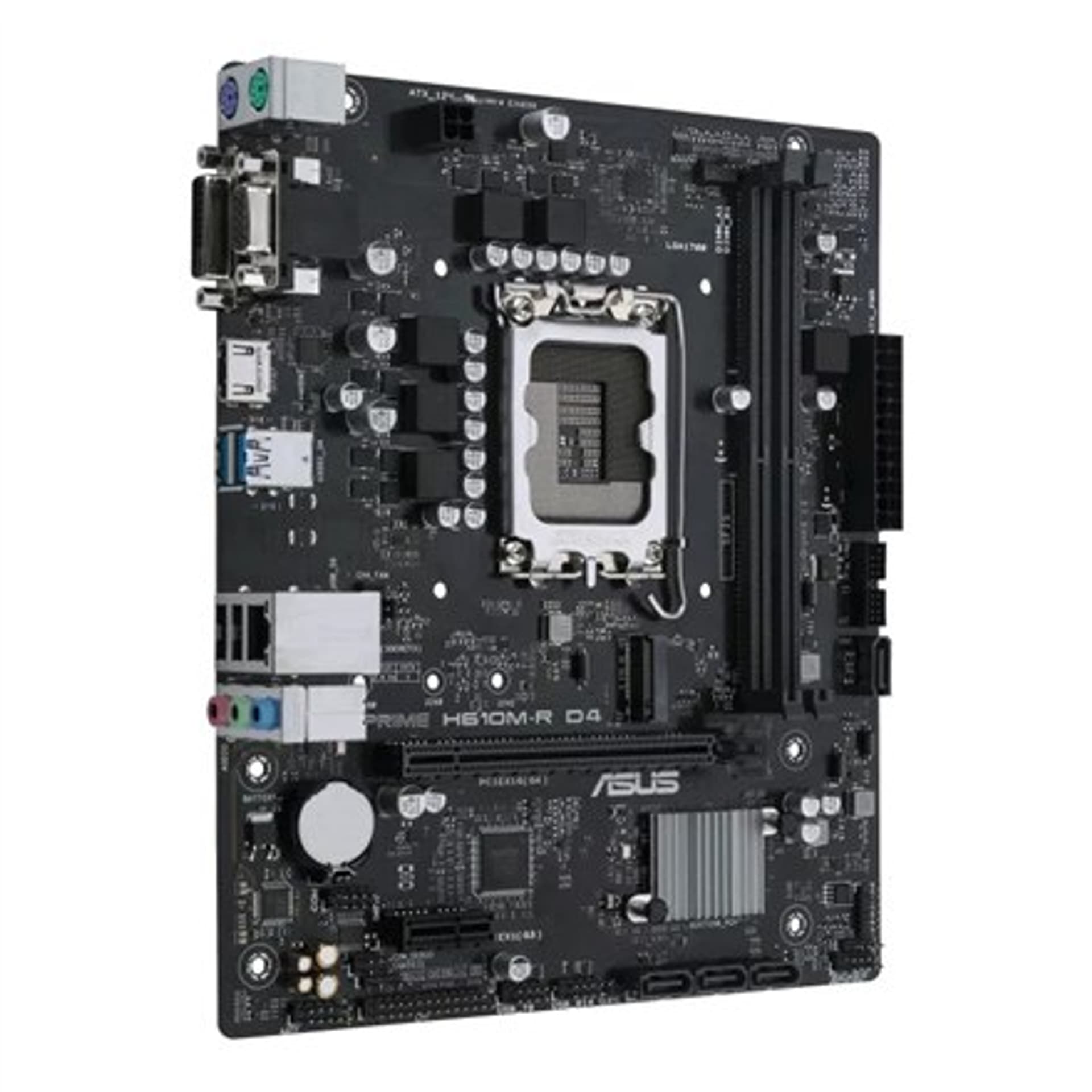 

Asus PRIME H610M-R D4-SI Processor family Intel, Processor socket LGA 1700, DDR4 DIMM, Memory slots 2, Supported hard disk drive