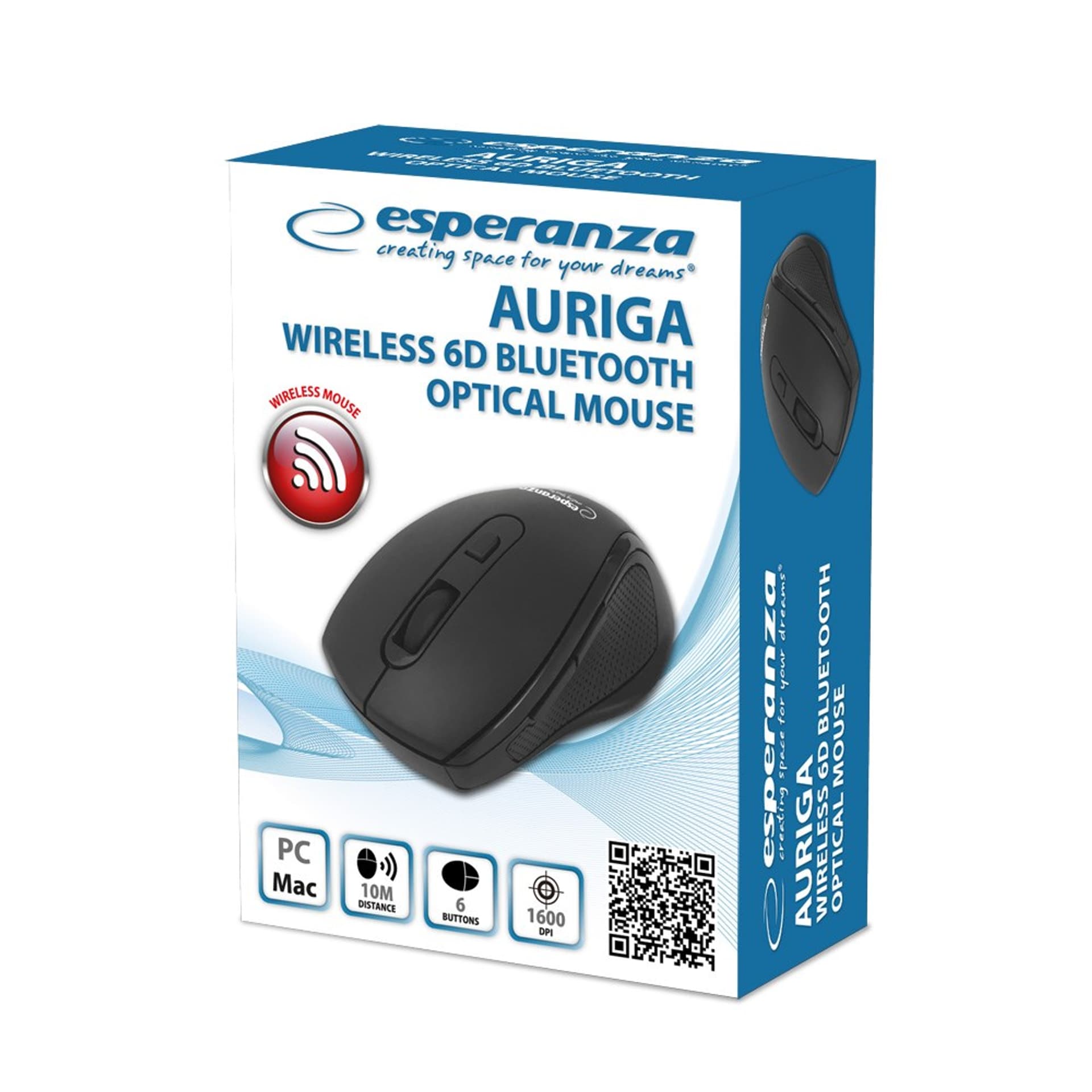 

ESPERANZA MYSZ BLUETOOTH 6D AURIGA CZARNA EM128K