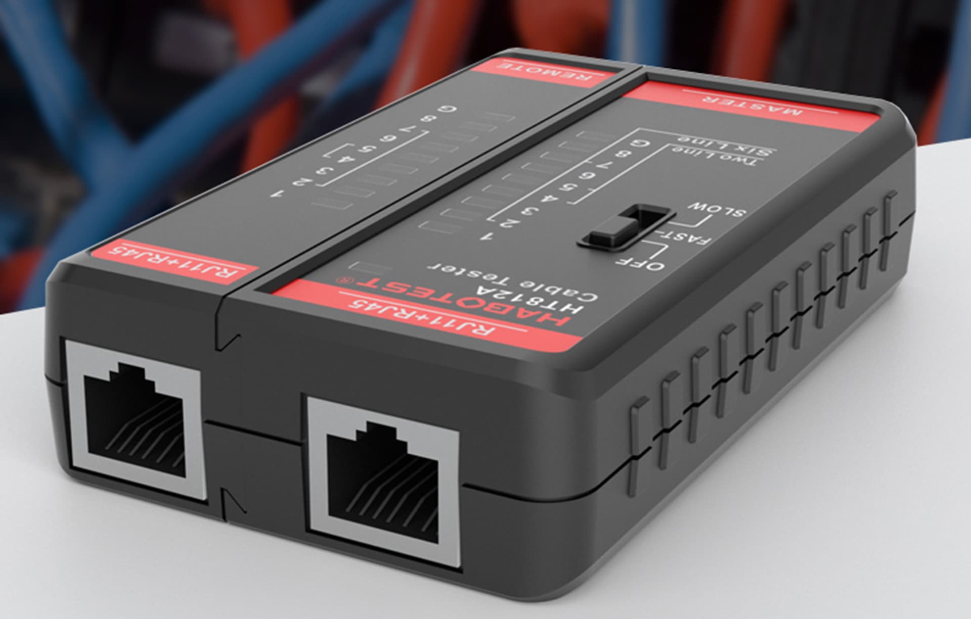 

Tester przewodów sieciowych RJ11 / RJ45 Habotest HT812A