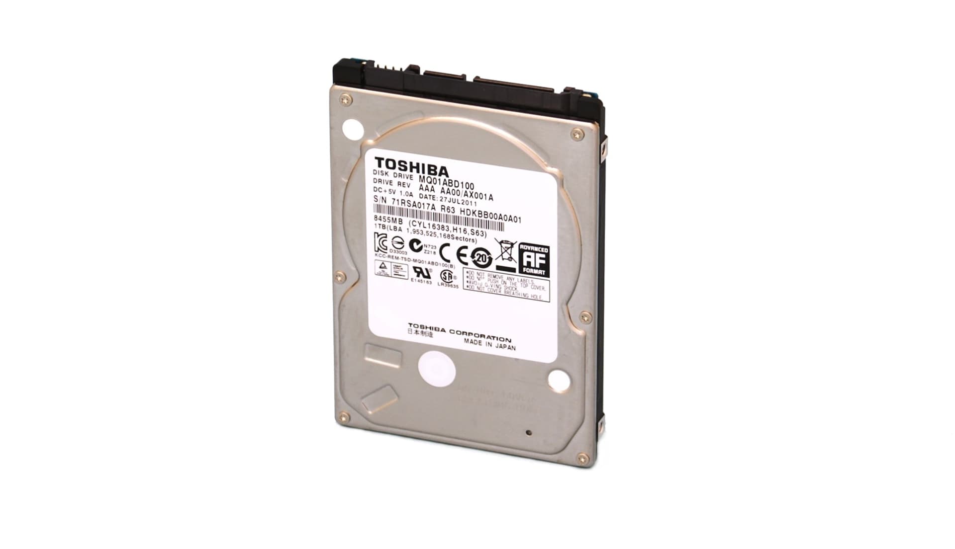 

Dysk Toshiba MQ01ABD100_3M (1 TB ; 2.5"; SATA II; 8 MB; 5400 obr/min)