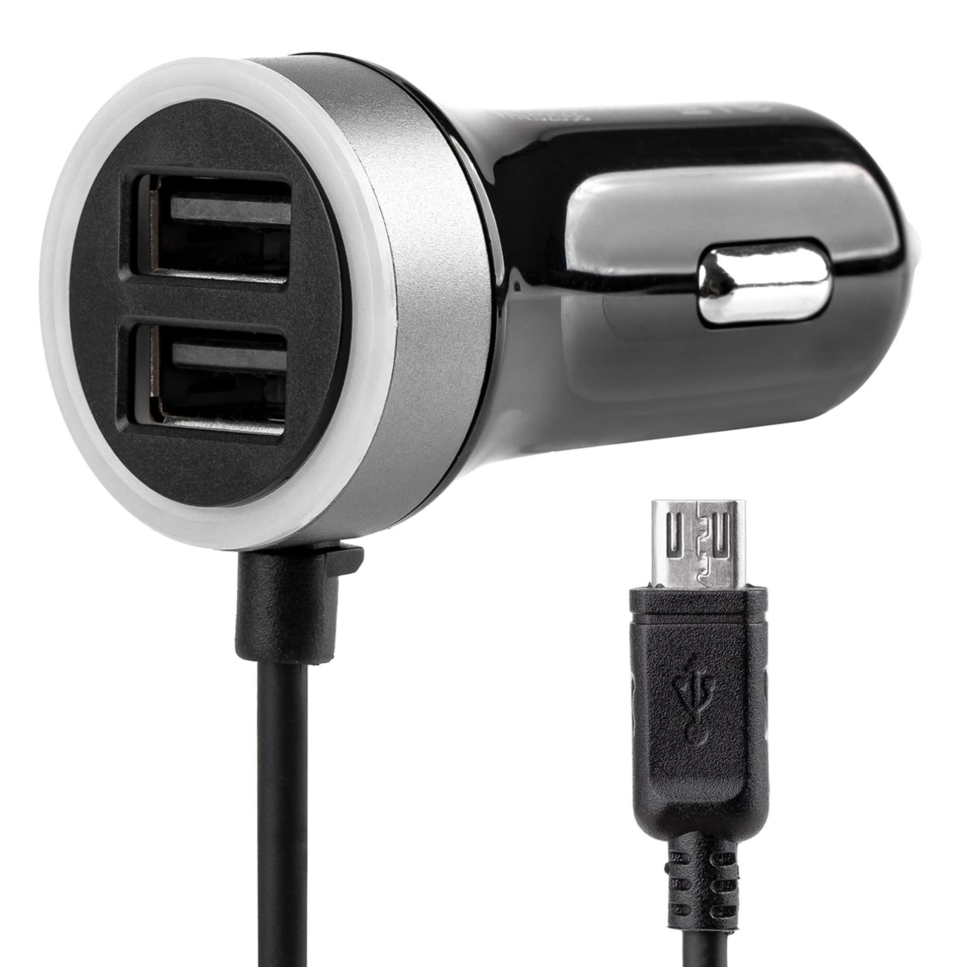 

Ładowarka samochodowa pch pro-01 microusb+2xusb 2.4a 12/24v