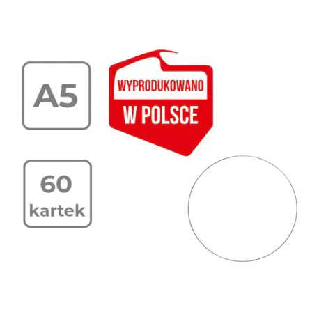 

Zeszyt gładki a5 60 kart. edukacyjny