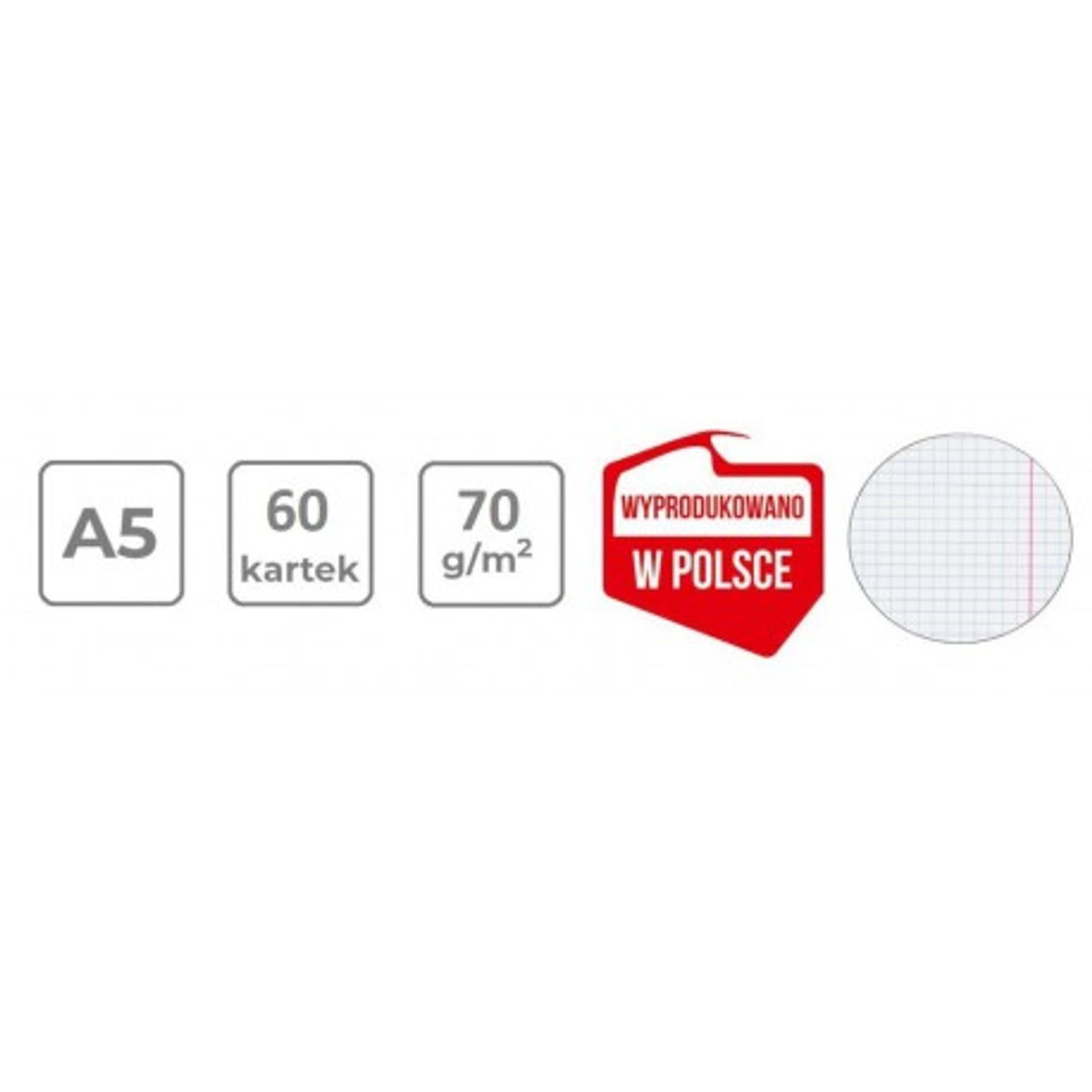 

Zeszyt w kratkę a5 60 kartek - matematyka
