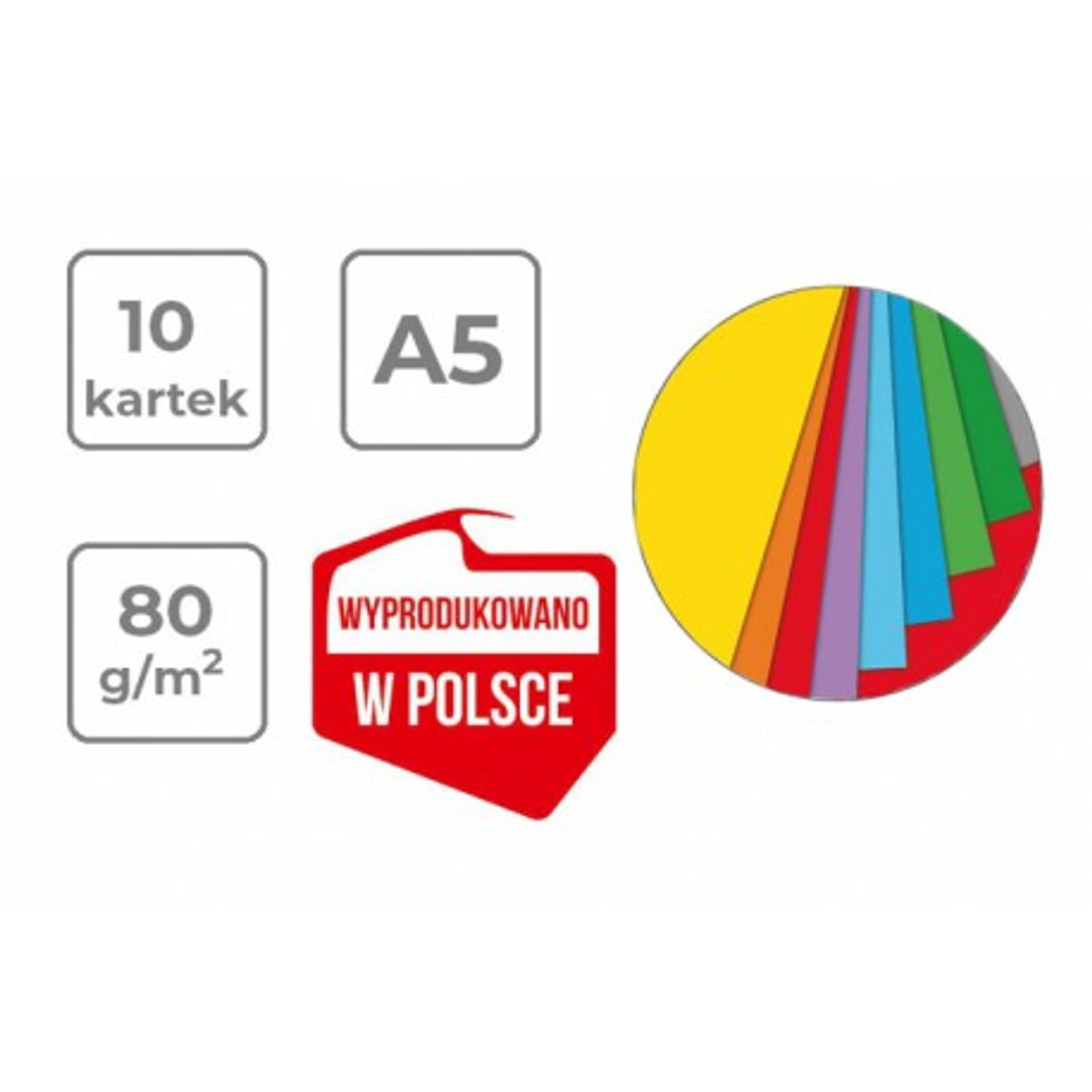 

Zeszyt papierów kolorowych a5 10 kartek