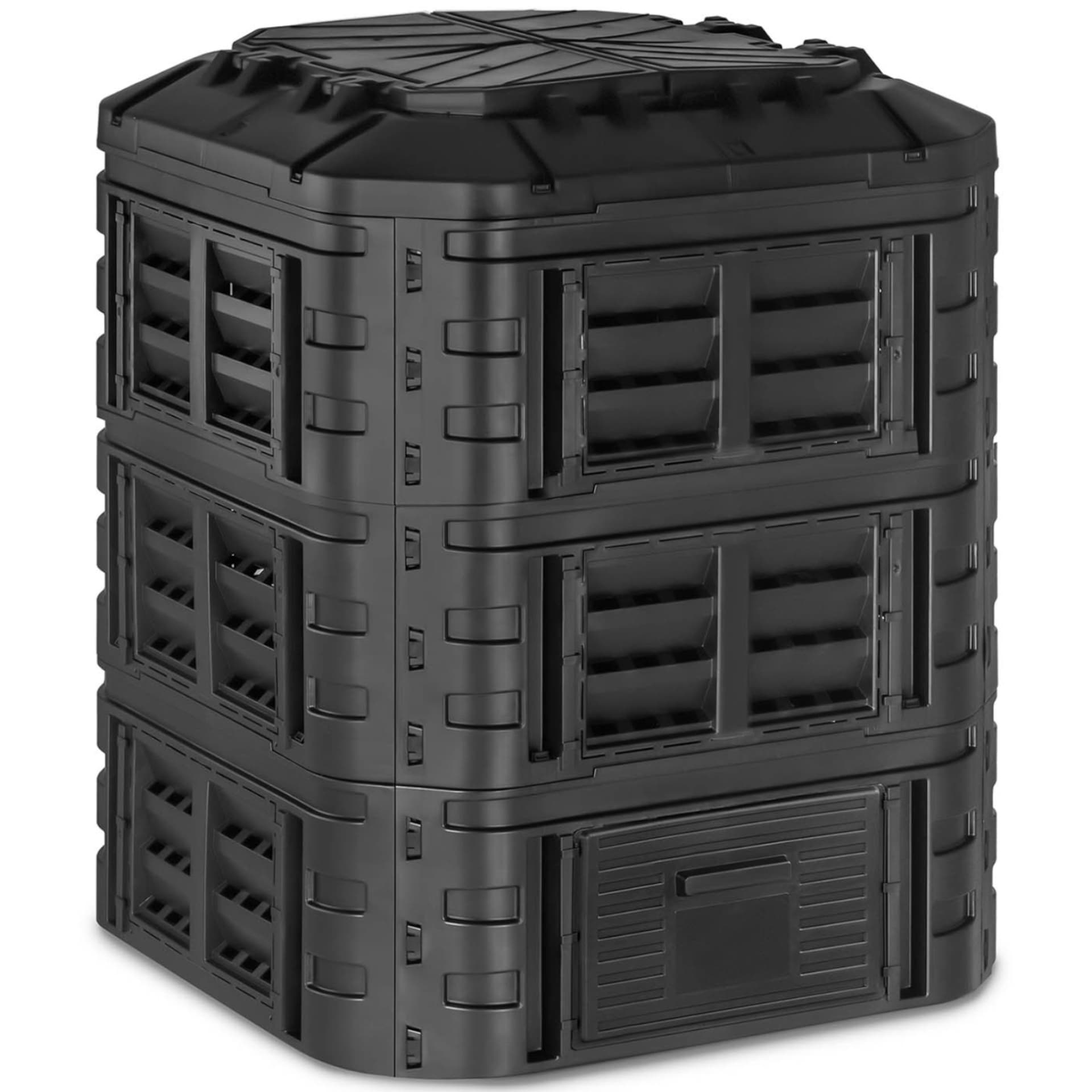 

Kompostownik modułowy do ogrodu na odpadki organiczne 93 x 93 x 110 cm 860 l