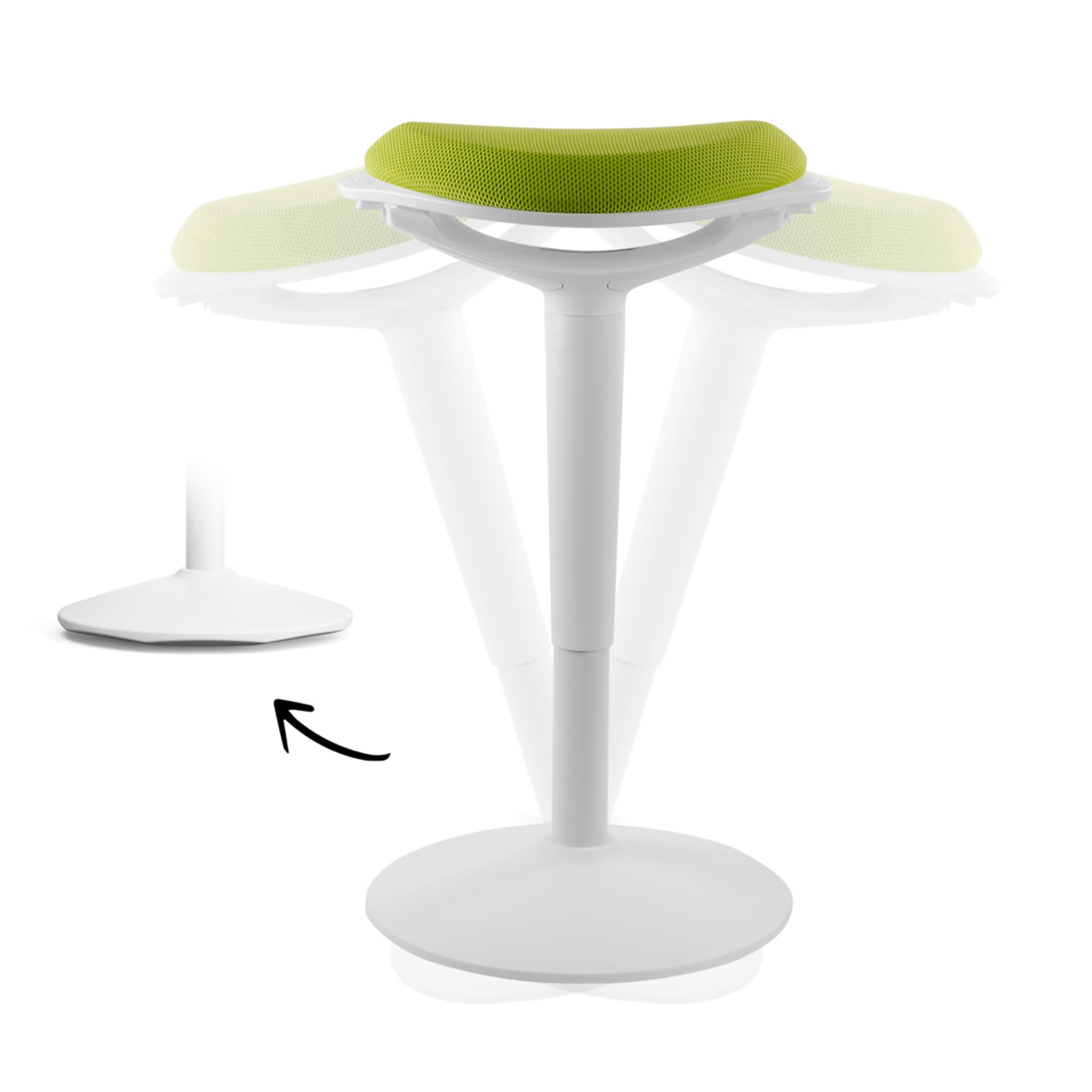 

Aktywny hoker ergonomiczny Zippy (biało-jaśminowy)