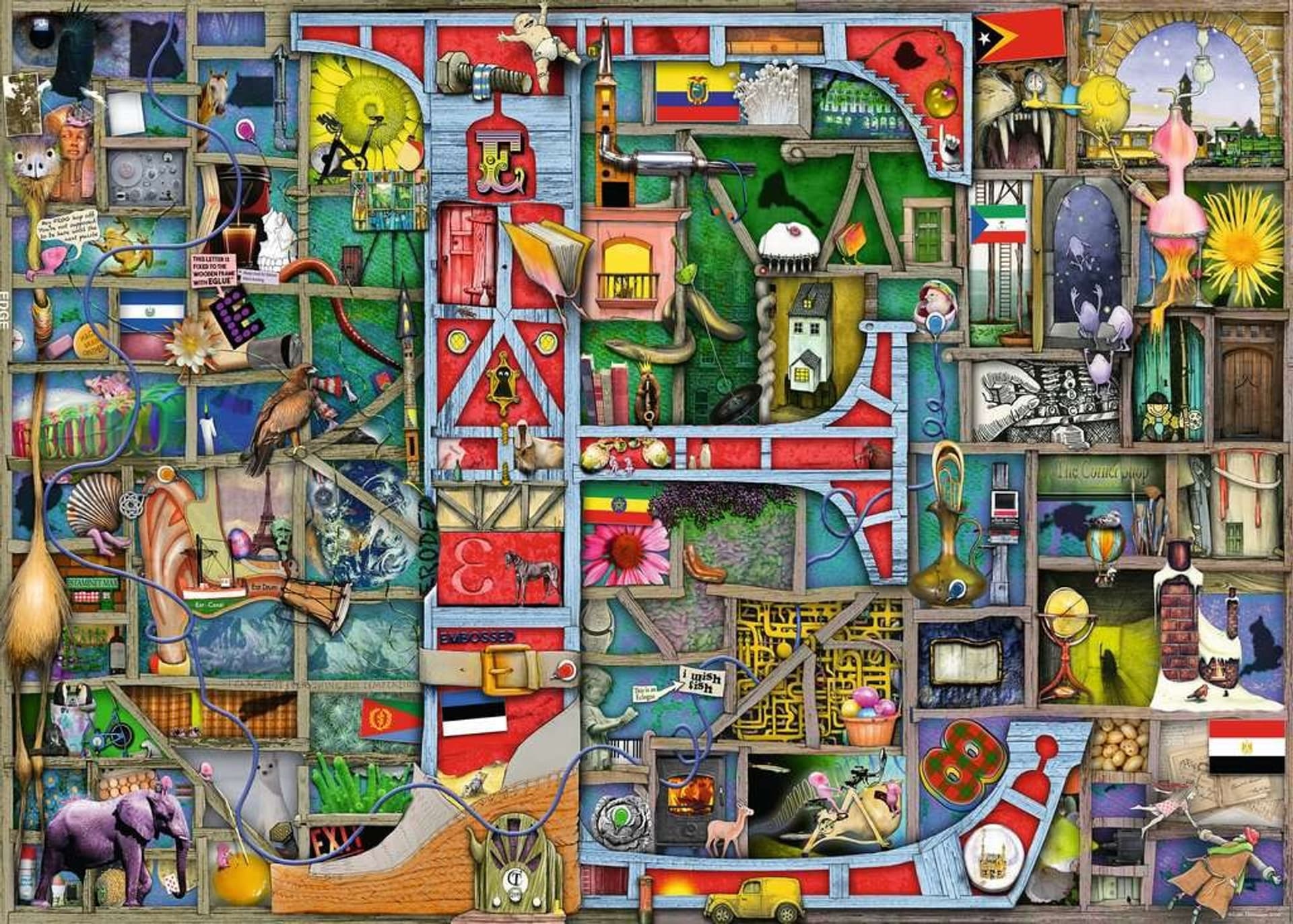 

Puzzle 2D 1000 elementów Niesamowity alfabet E