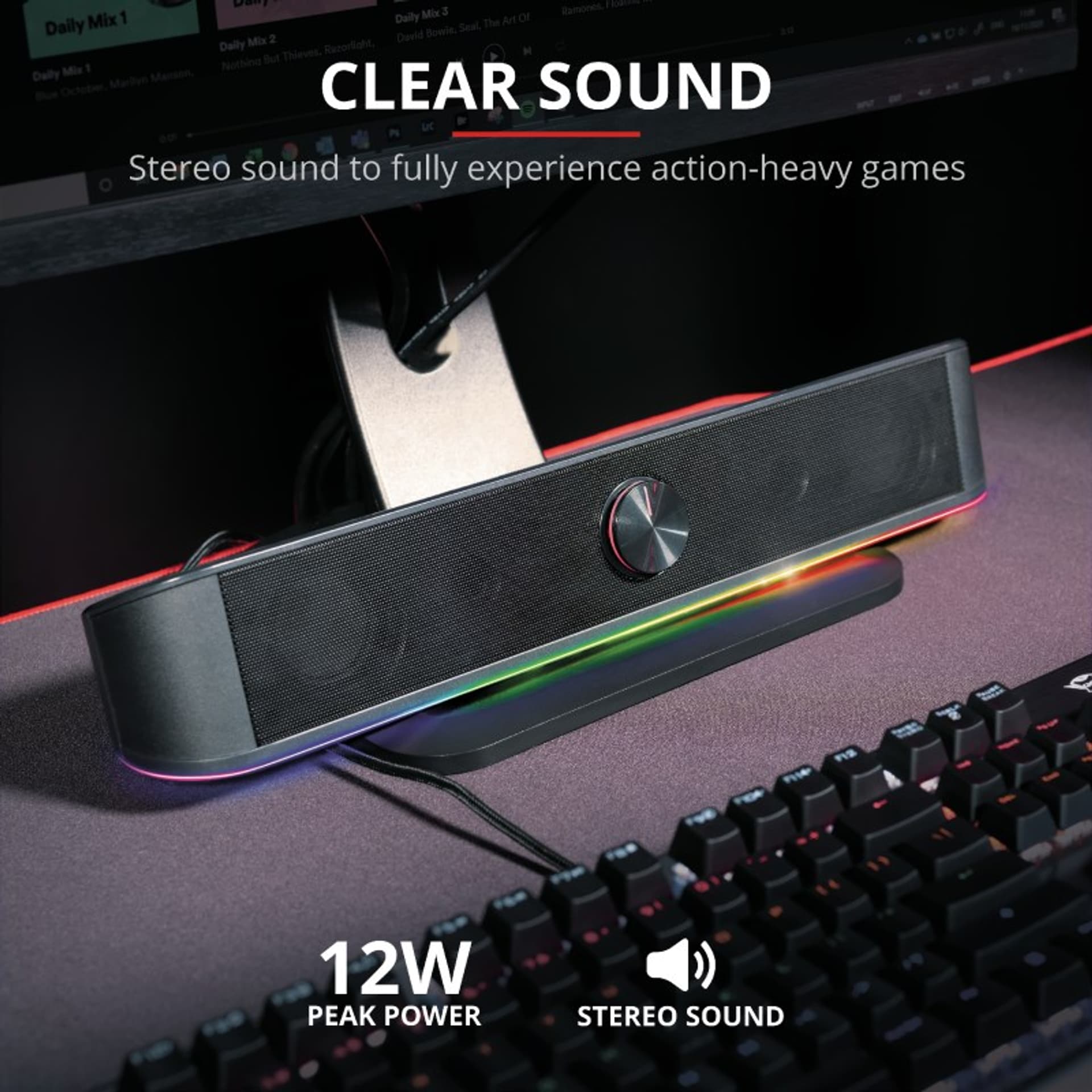 

Głośnik TRUST GXT619 THORNE RGB LED SOUNDBAR