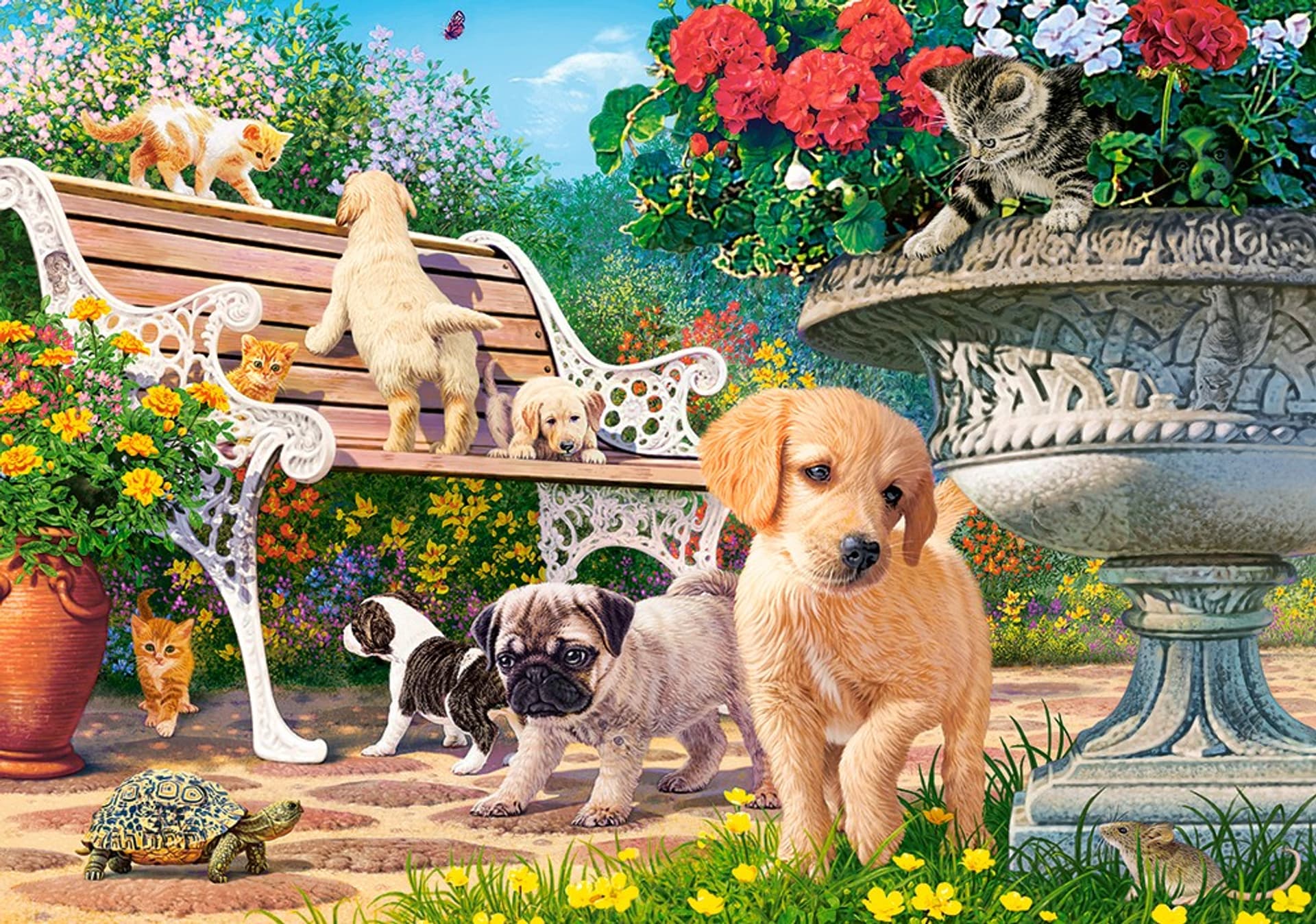 

Puzzle 500 elementów Pieski zabawa w chowanego