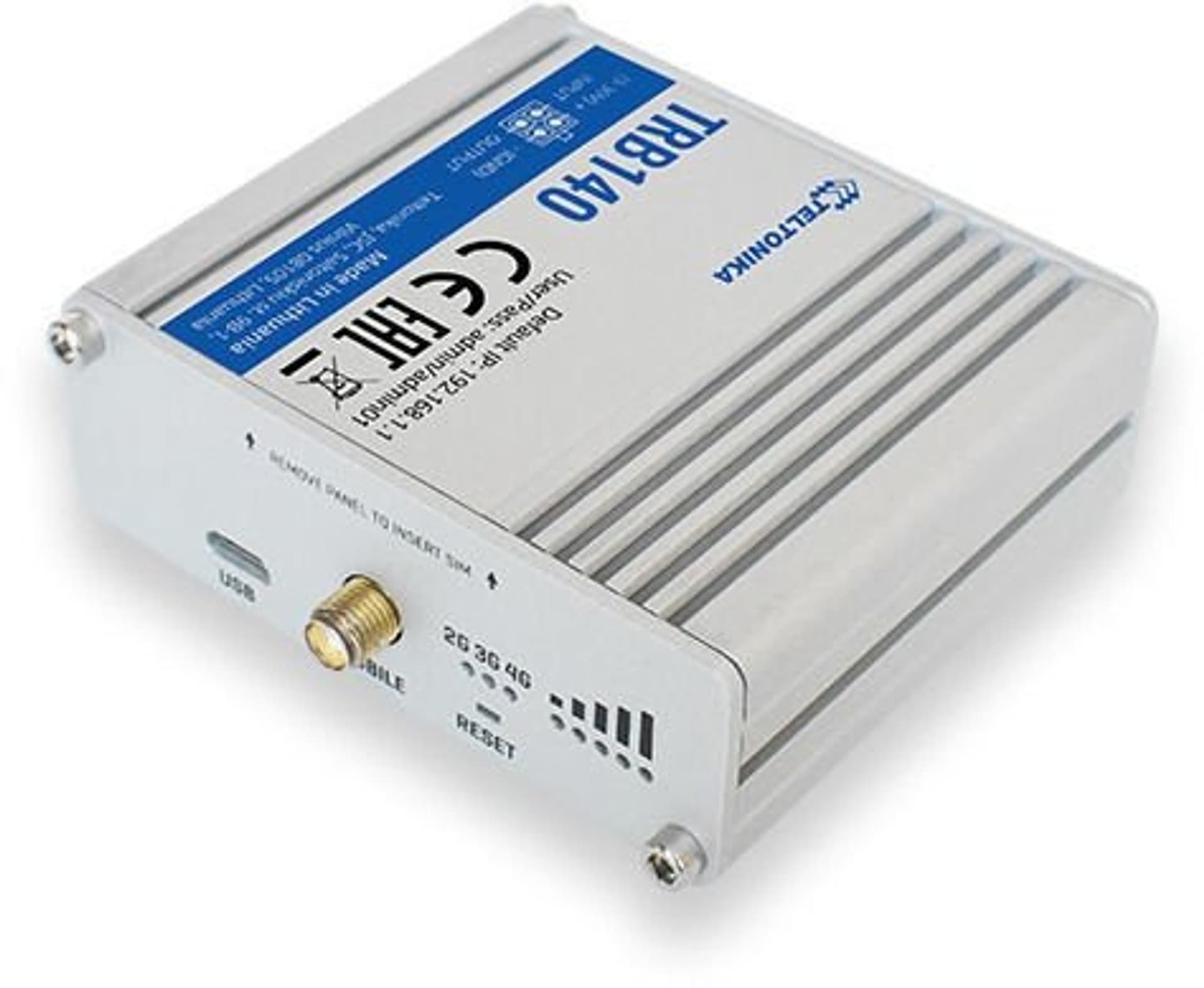 

Teltonika TRB140 LTE Router: No WiFi, 4G, SIM, Enthernet port, Micro USB Teltonika