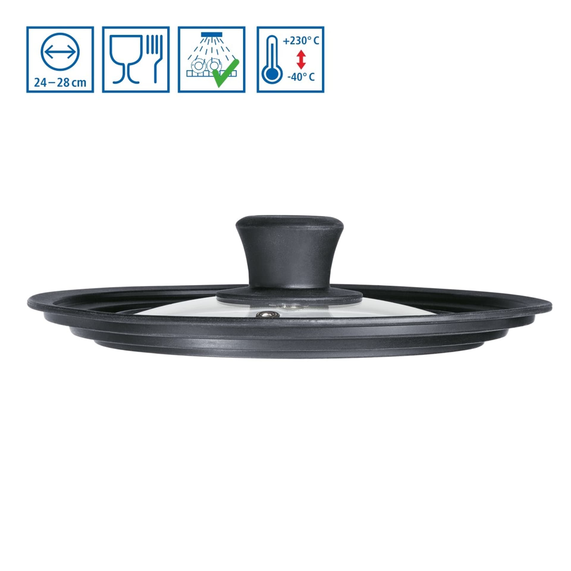 

Uniewersalna pokrywka na garnek 24-28 cm duża