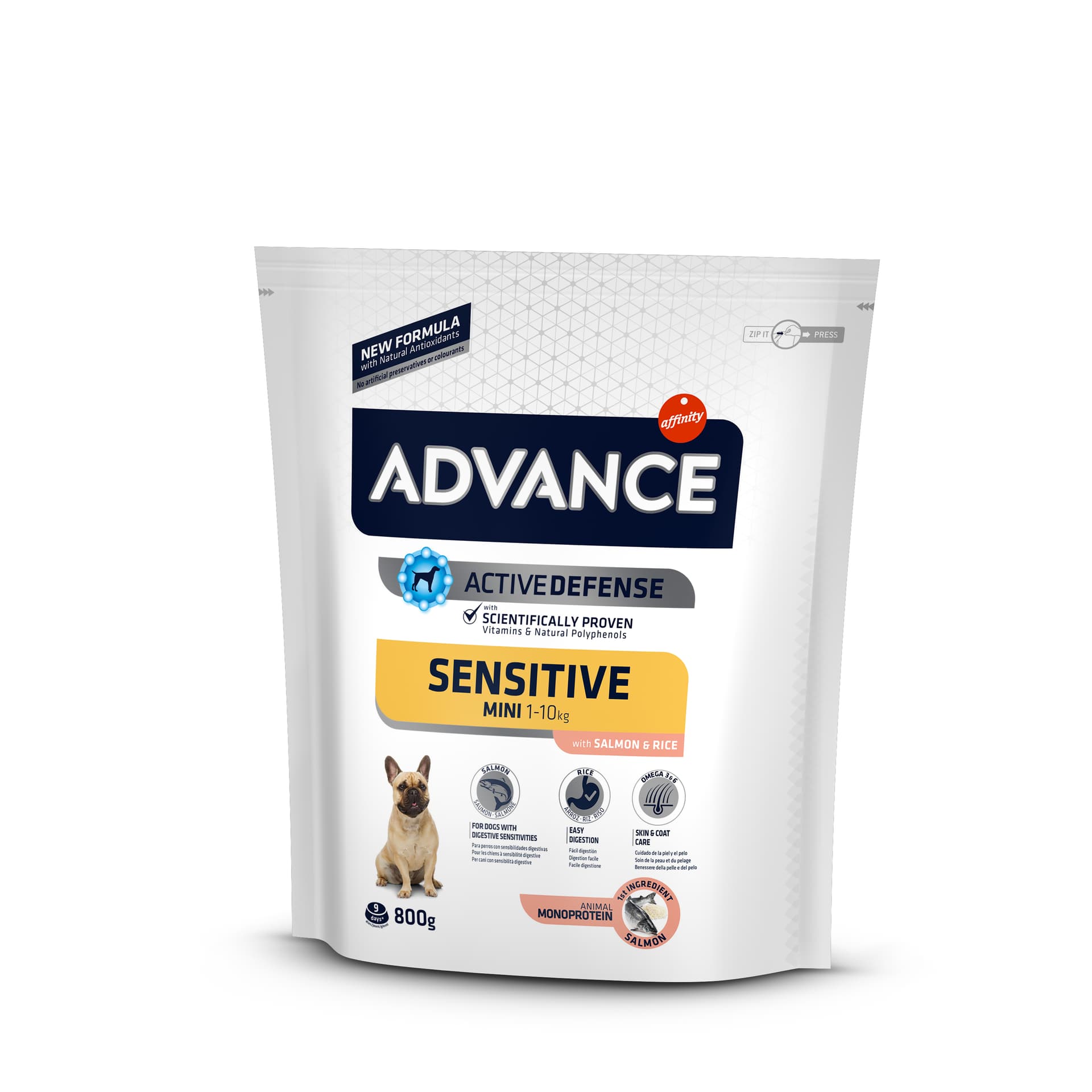 

ADVANCE Mini Sensitive - sucha karma dla psów ras małych z wrażliwością pokarmową 800g [921514]