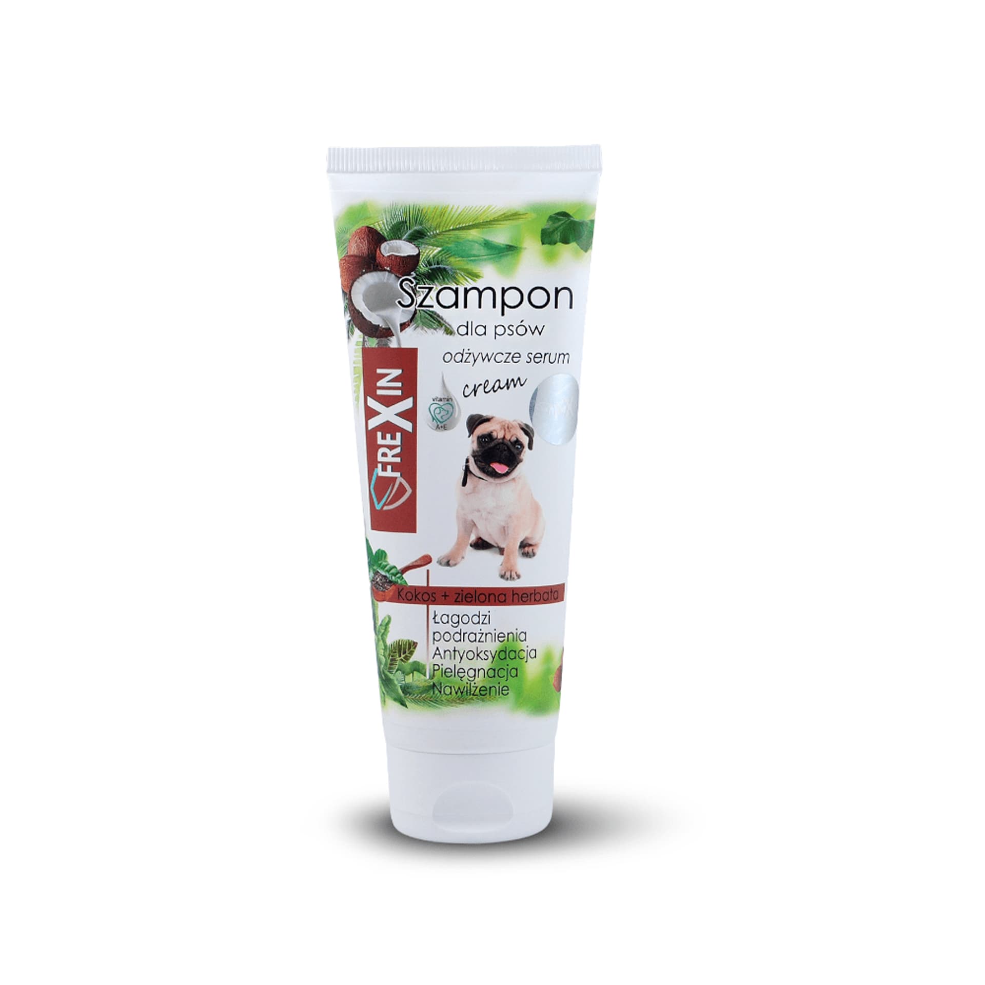 

FREXIN Szampon dla psów łagodzący podrażnienia - kokos i zielona herbata 220g [20950]