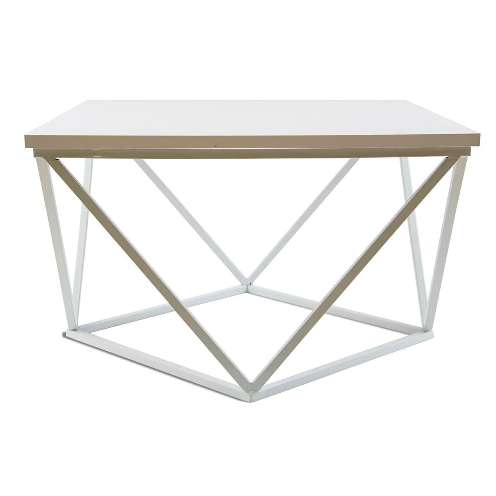 

Stolik kawowy Curved 60 cm biały