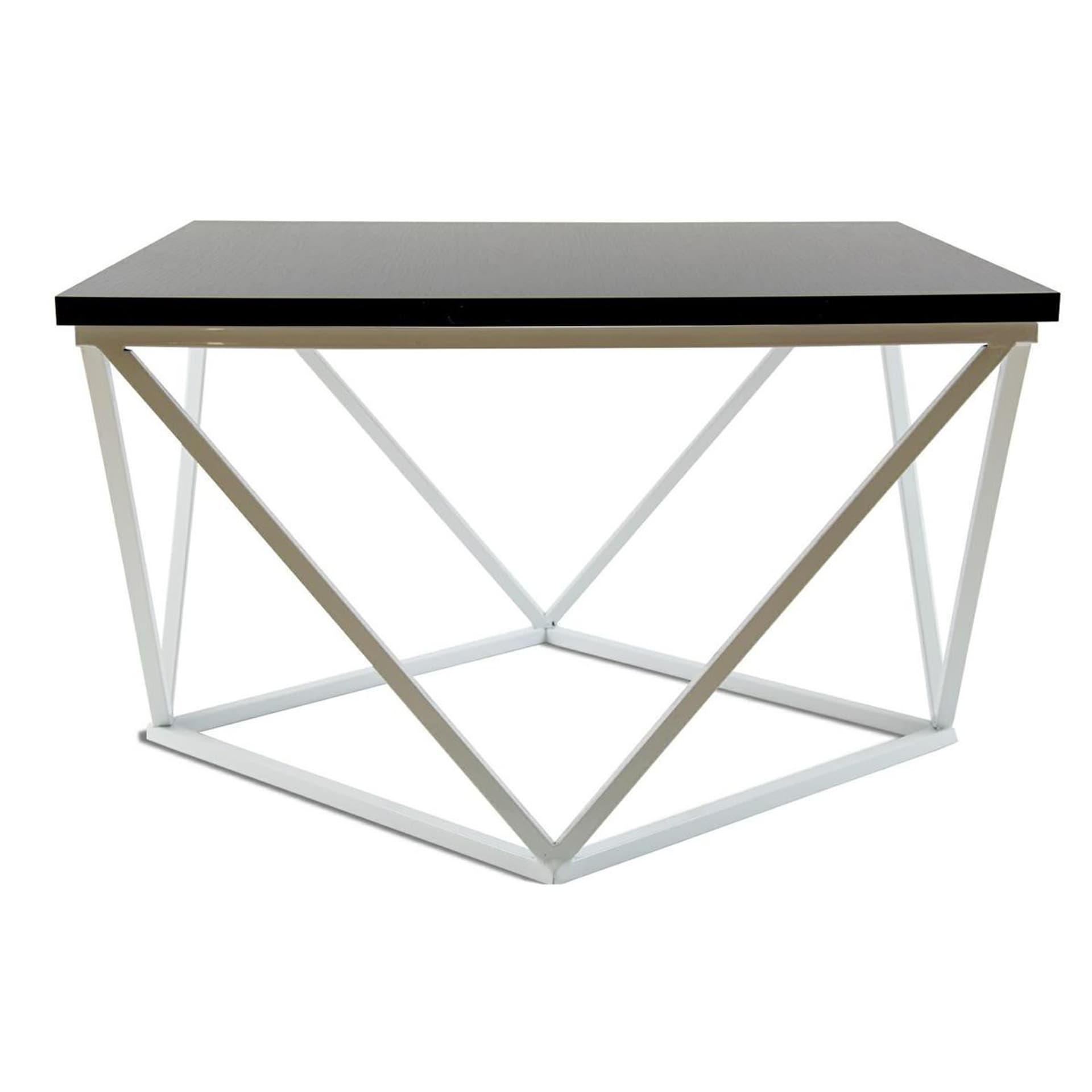 

Stolik kawowy Curved 60 cm biało czarny