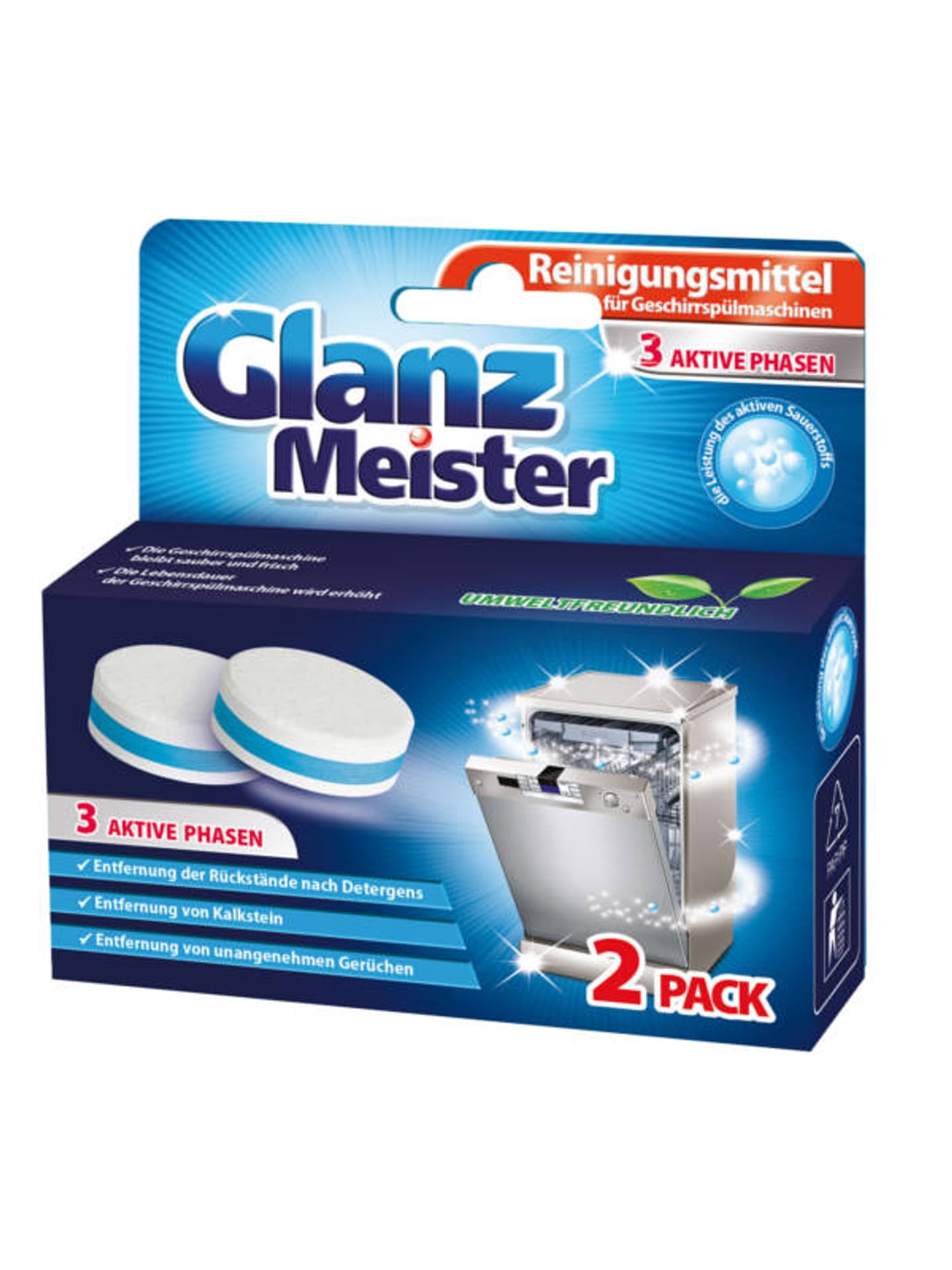 

GLANZ Meister Czyścik do zmywarki tabletki 2szt 80g