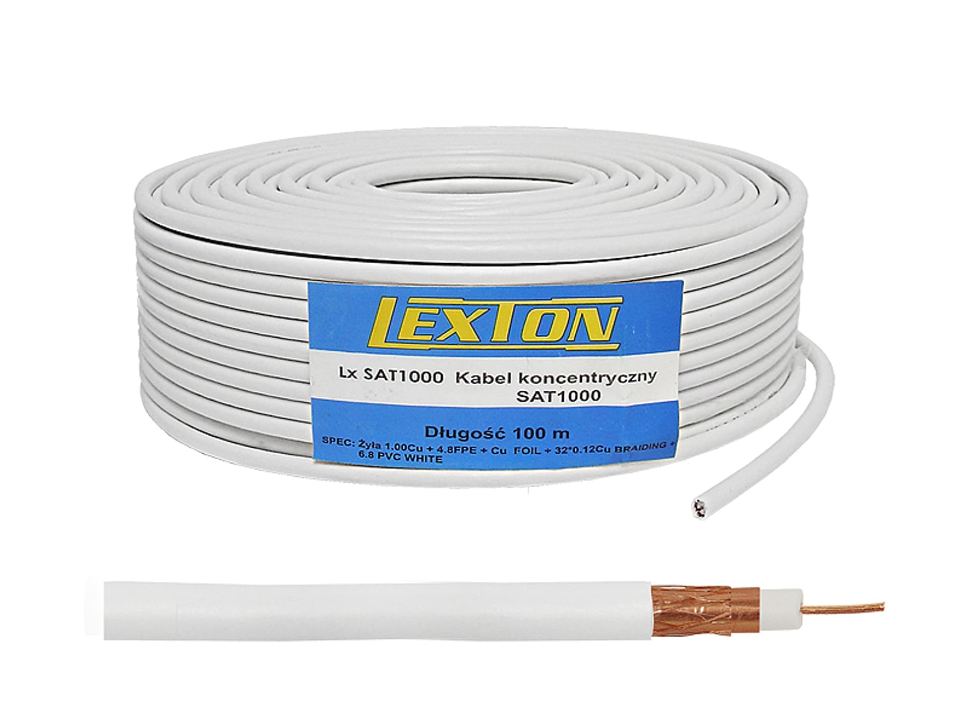 

Kabel koncentryczny 1Cu + 32x0.12Cu + ekran Cu 100 m (1LM)