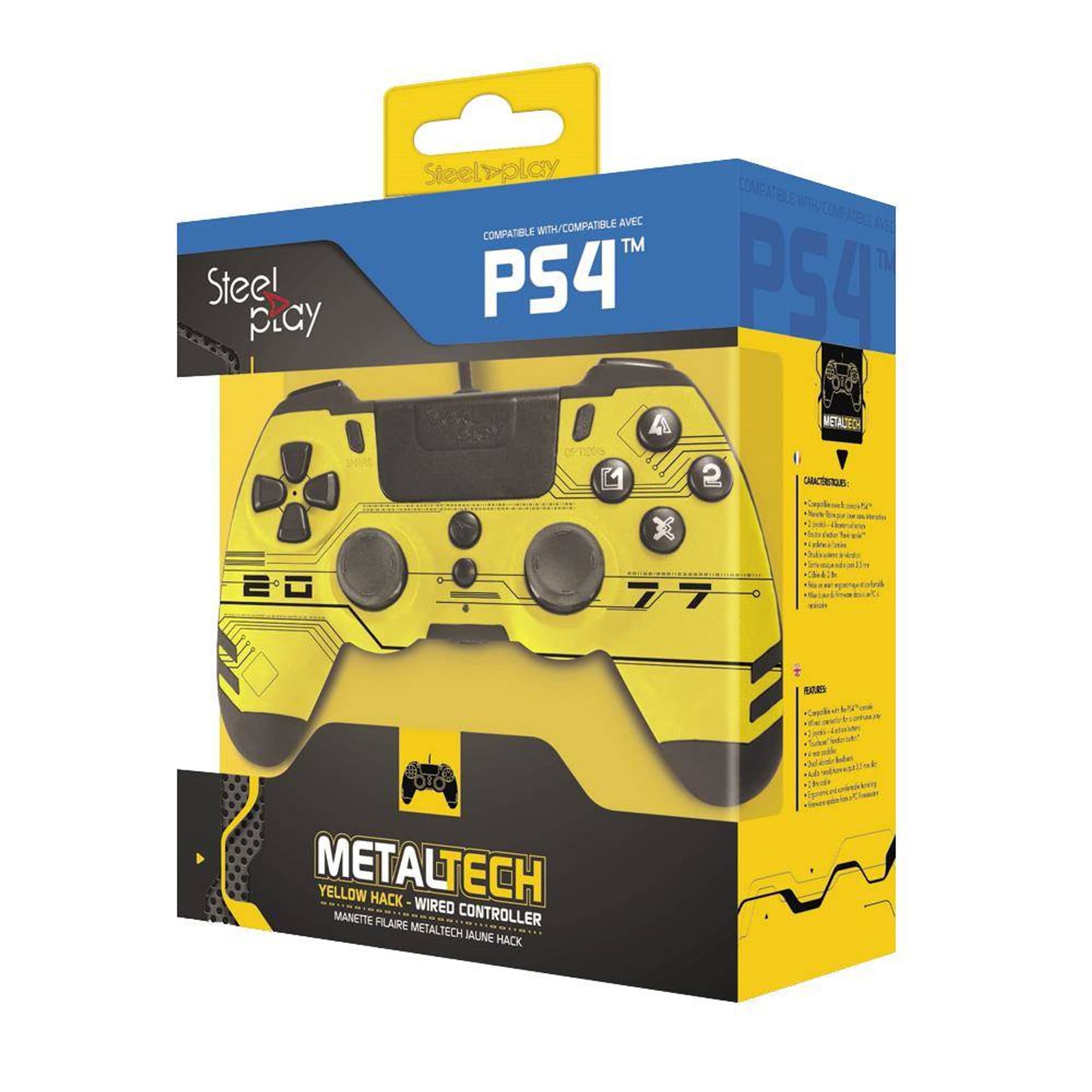

SteelPlay Kontroler przewodowy MetalTech żółty