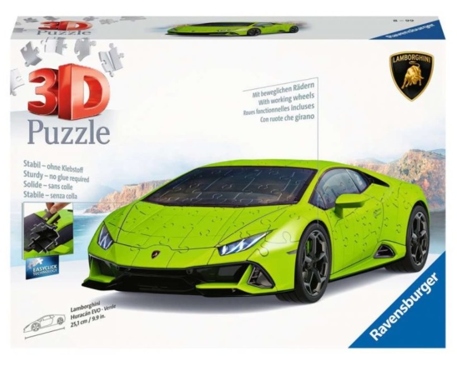 

Puzzle 3D Pojazdy Lamborghini Huracan Evo Verde