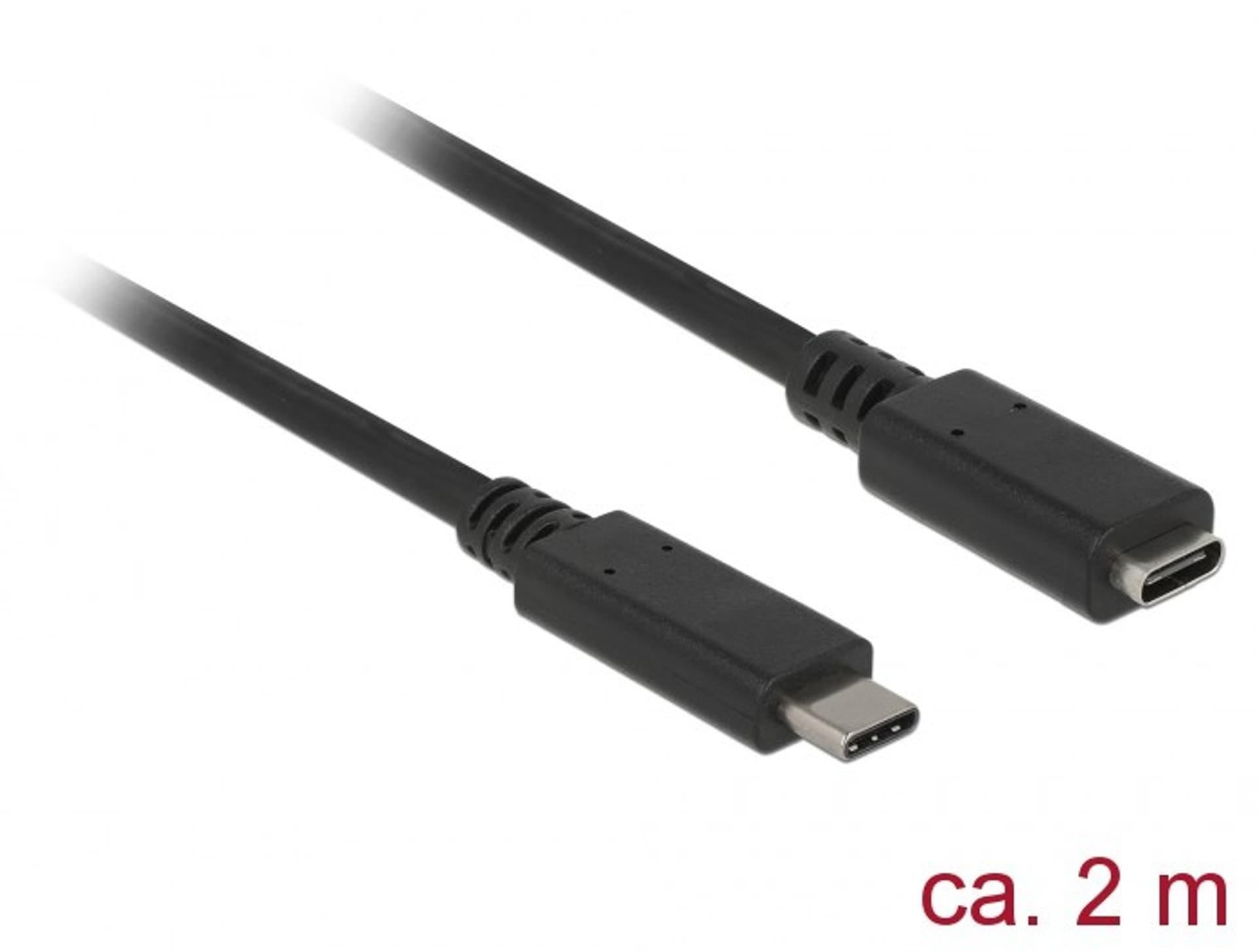 

DELOCK PRZEDŁUŻACZ USB-C M/F 3.1 2M CZARNY 85542