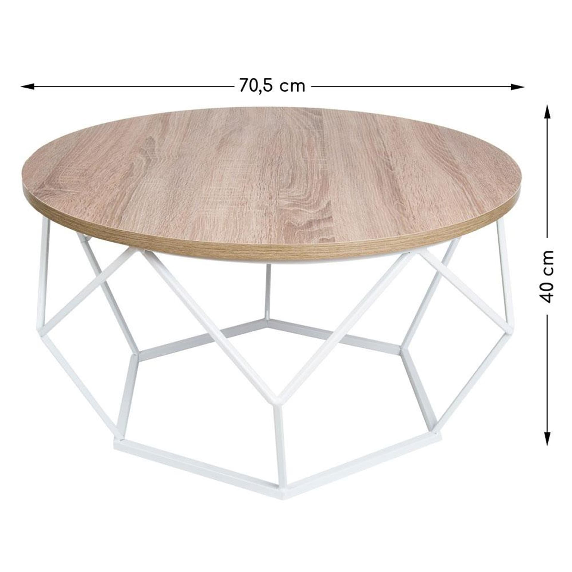 

Stolik kawowy Diamond 70 cz.ciemny dąb GLAM