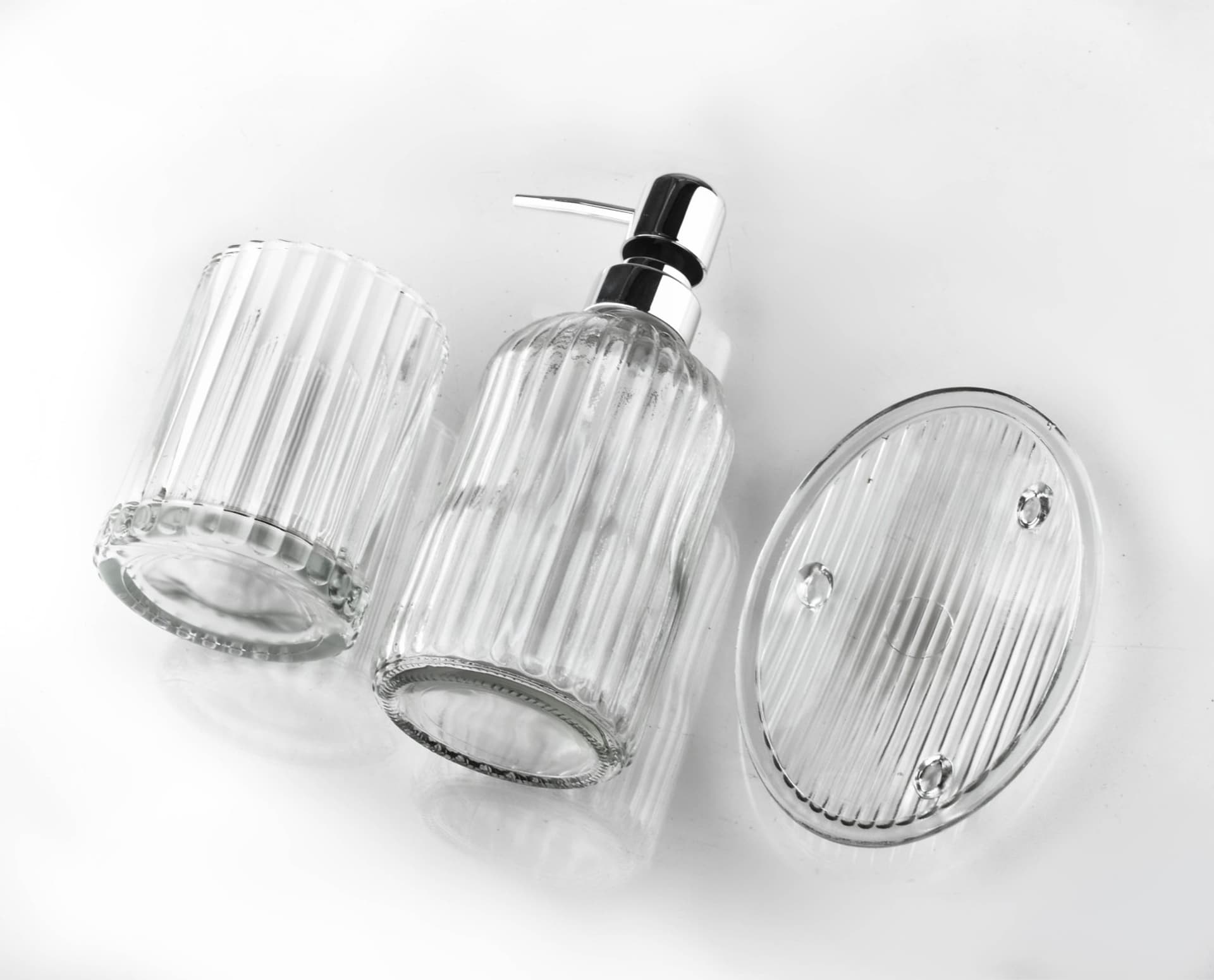 

ARI Komplet Łazienkowy 400ml srebrna pompka