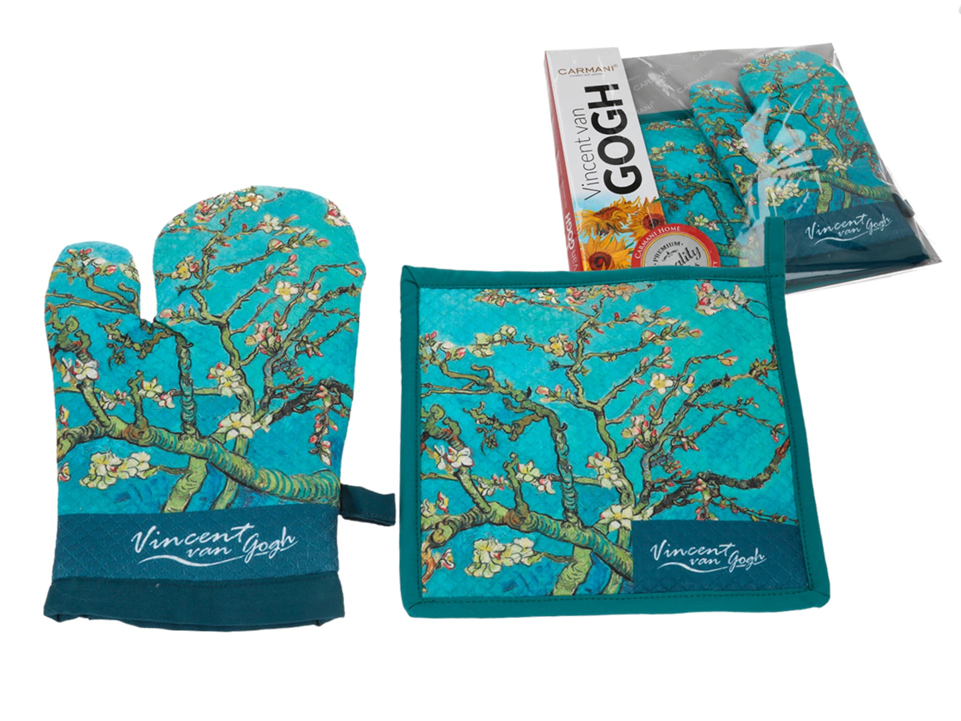 

Kpl. Łapka i rękawica kuchenna - V. van Gogh, Kwitnący Migdałowiec (CARMANI)