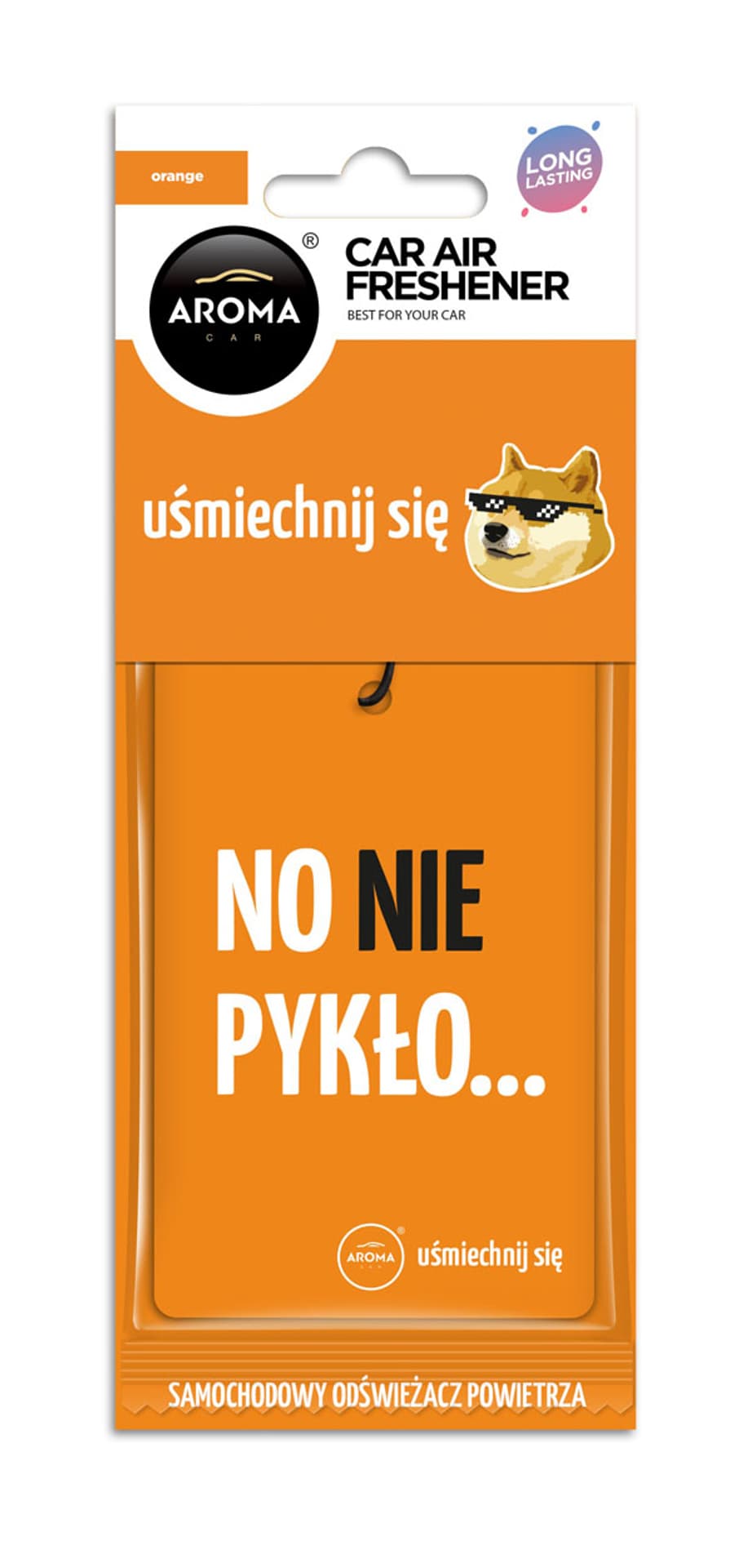 

Odświeżacz powietrza aroma car lets smile orange
