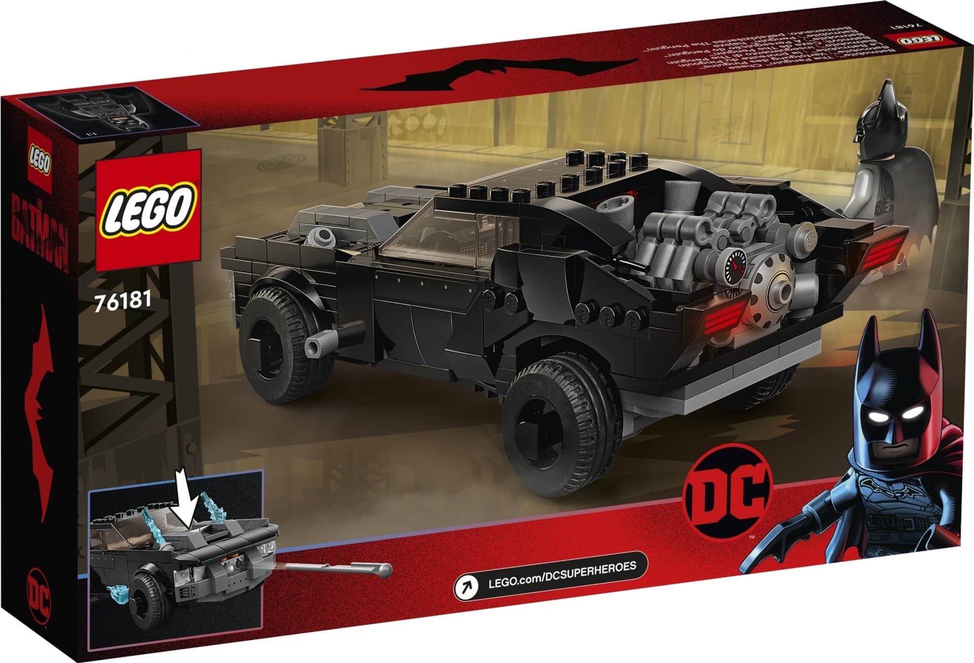 

Klocki Super Heroes 76181 Batmobil: pościg za Pingwinem