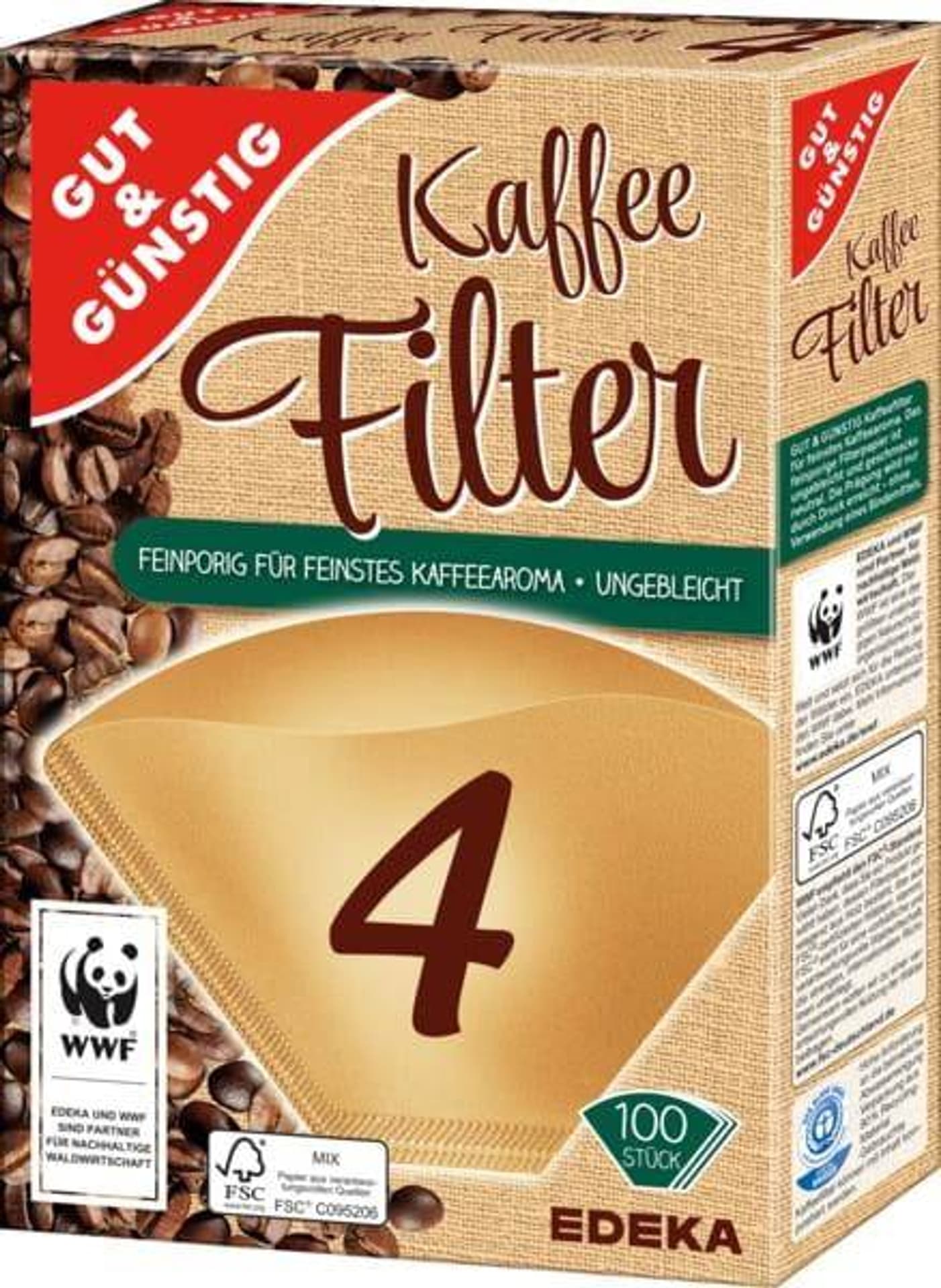 

G&G Filtry do Kawy Rozmiar 4 100 szt.