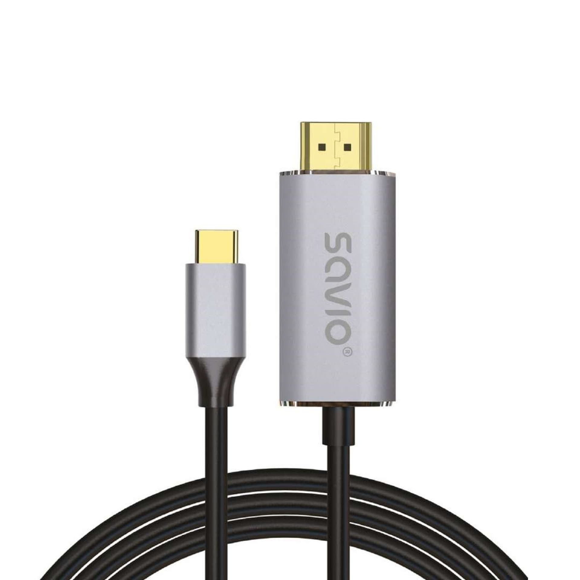 

SAVIO KABEL USB-C DO HDMI 2.0B, 1M, SREBRNO-CZARNY