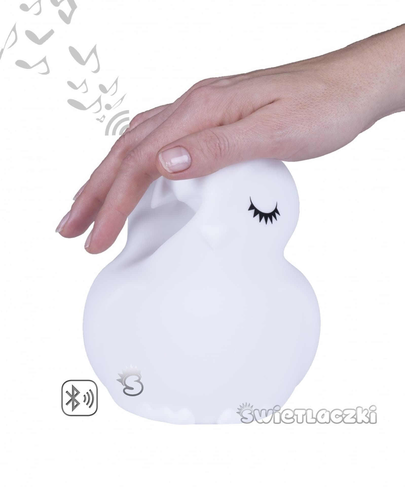 

Lampka silikonowa zmieniająca kolory z głośnikiem Bluetooth Świetlaczek Sówka HU HU