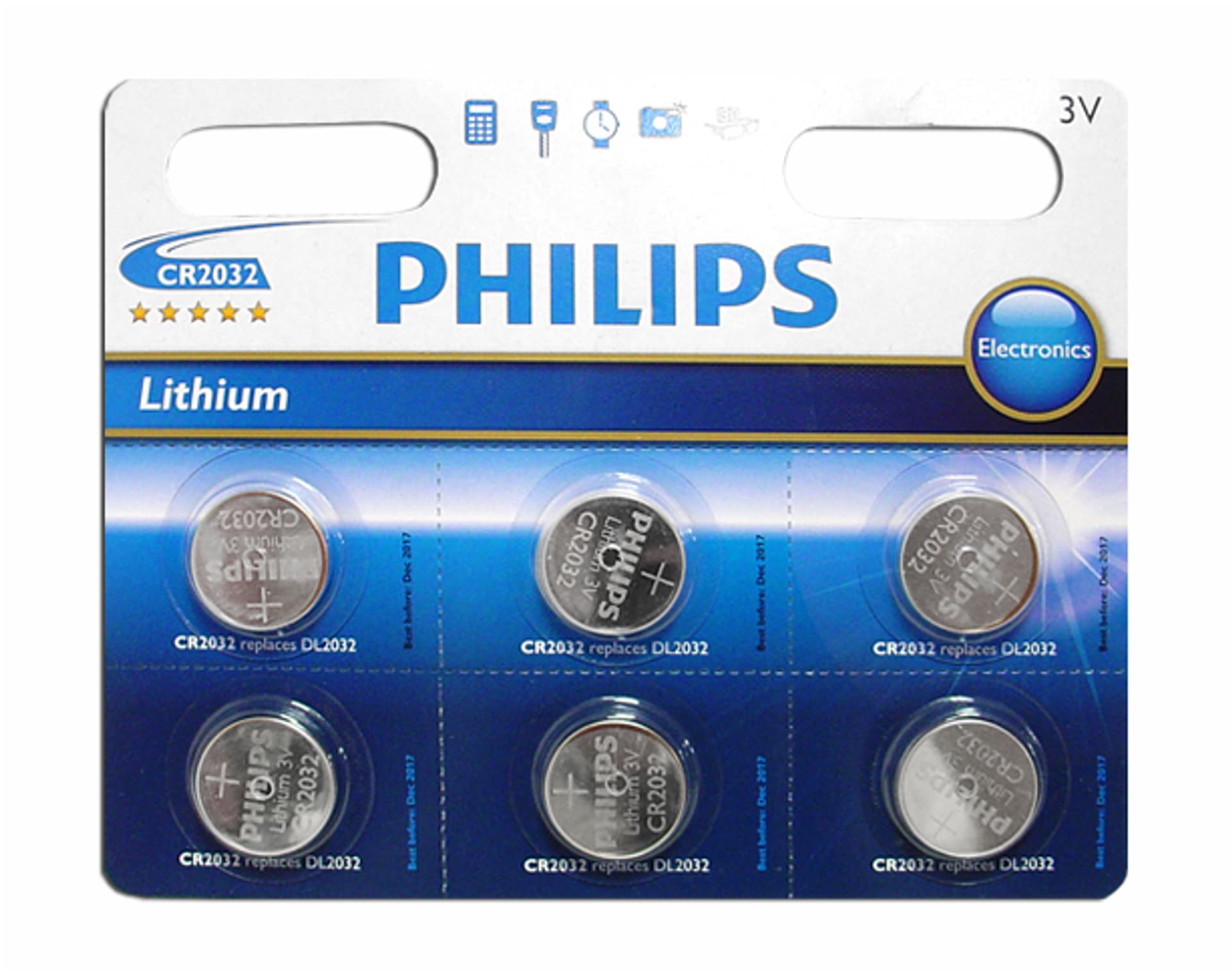 

6 szt. Bateria Litowa Philips CR2032, 3V. (1LM)