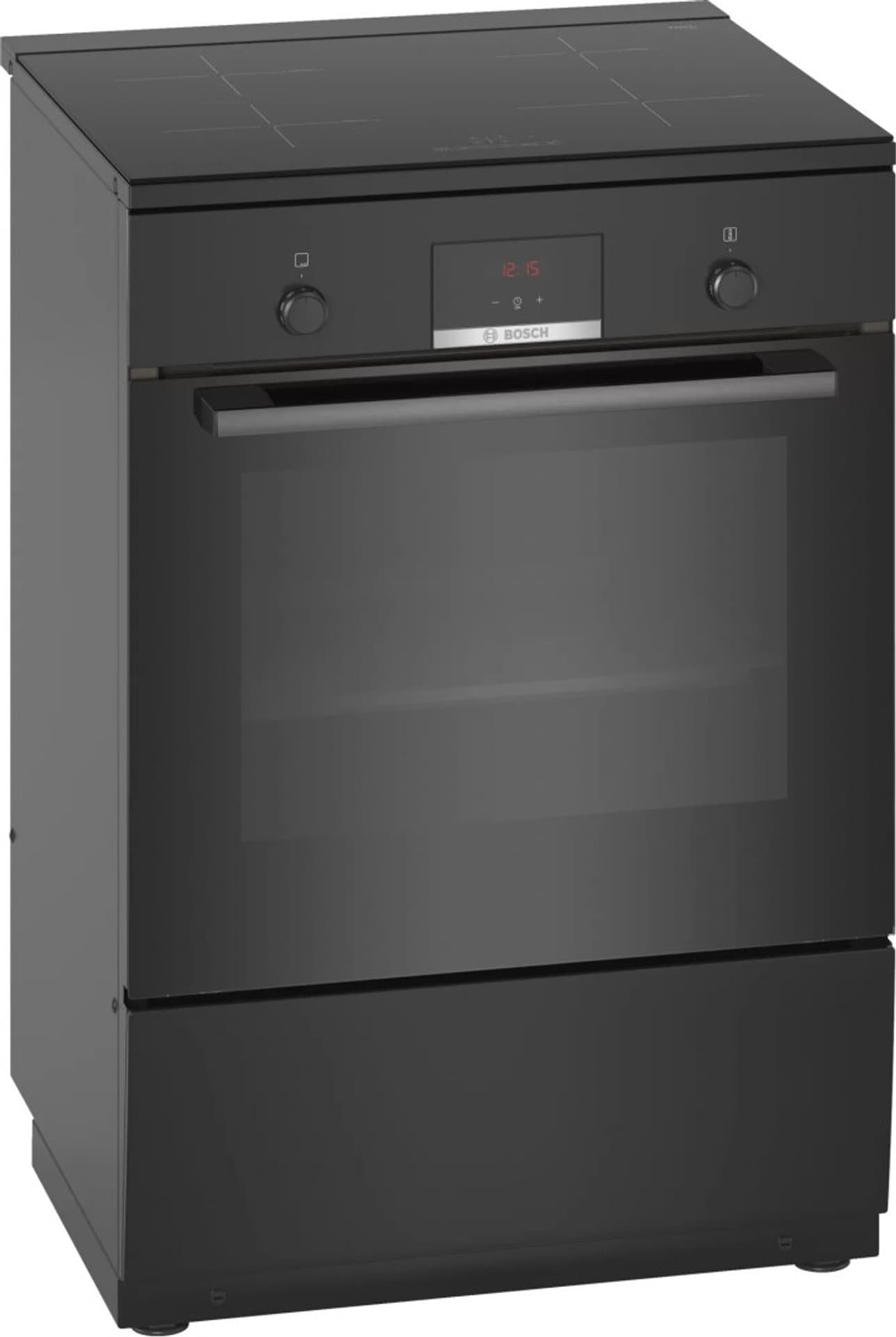 

Bosch Cooker HLN39A060U Hob type Induction, Oven type Electric, Black, Width 60 cm, Grilling, Red LED, 66 L, Depth 60 cm