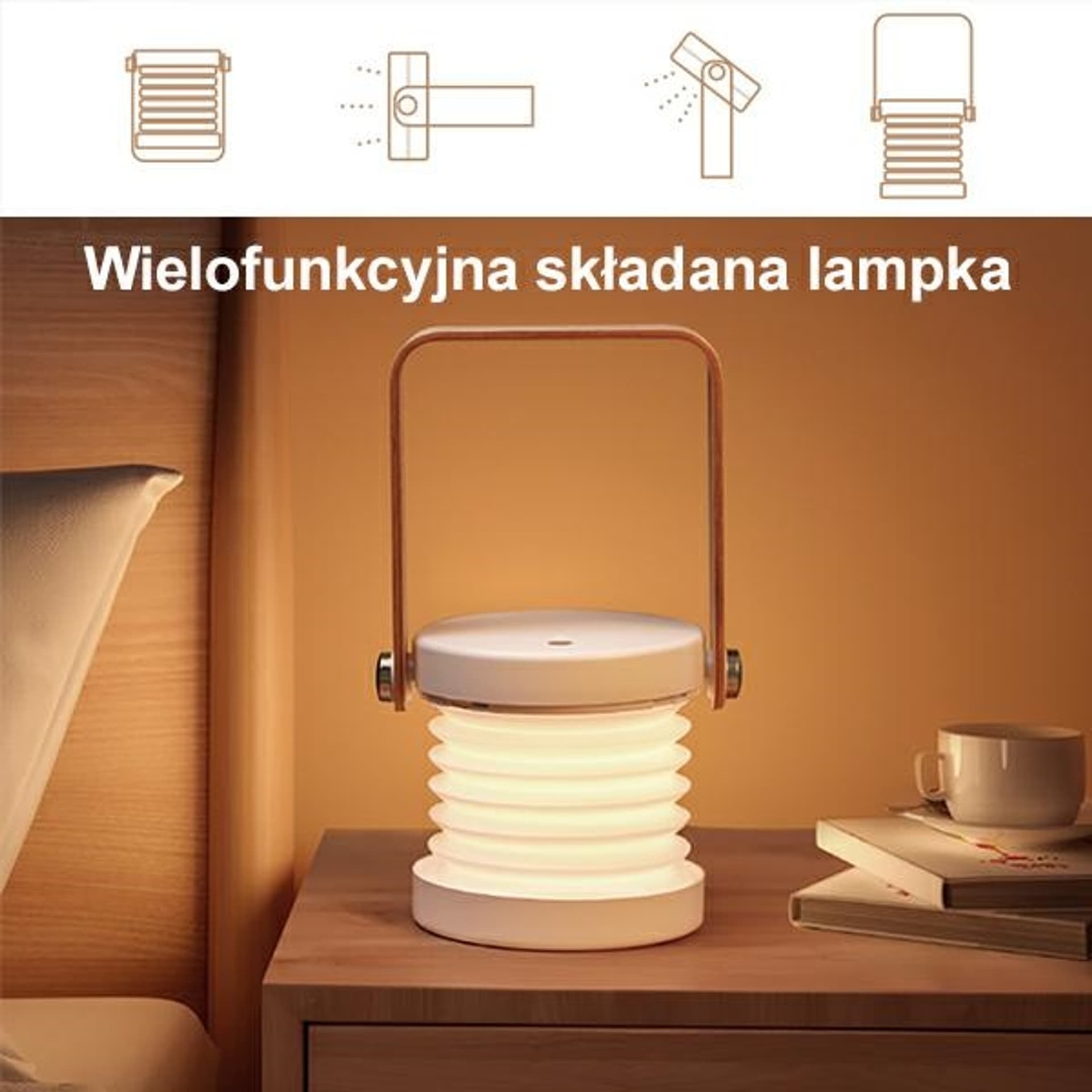 

USAMS Wielofunkcyjna nocna lampka LED biały/white ZB249YH01 (US-ZB249)