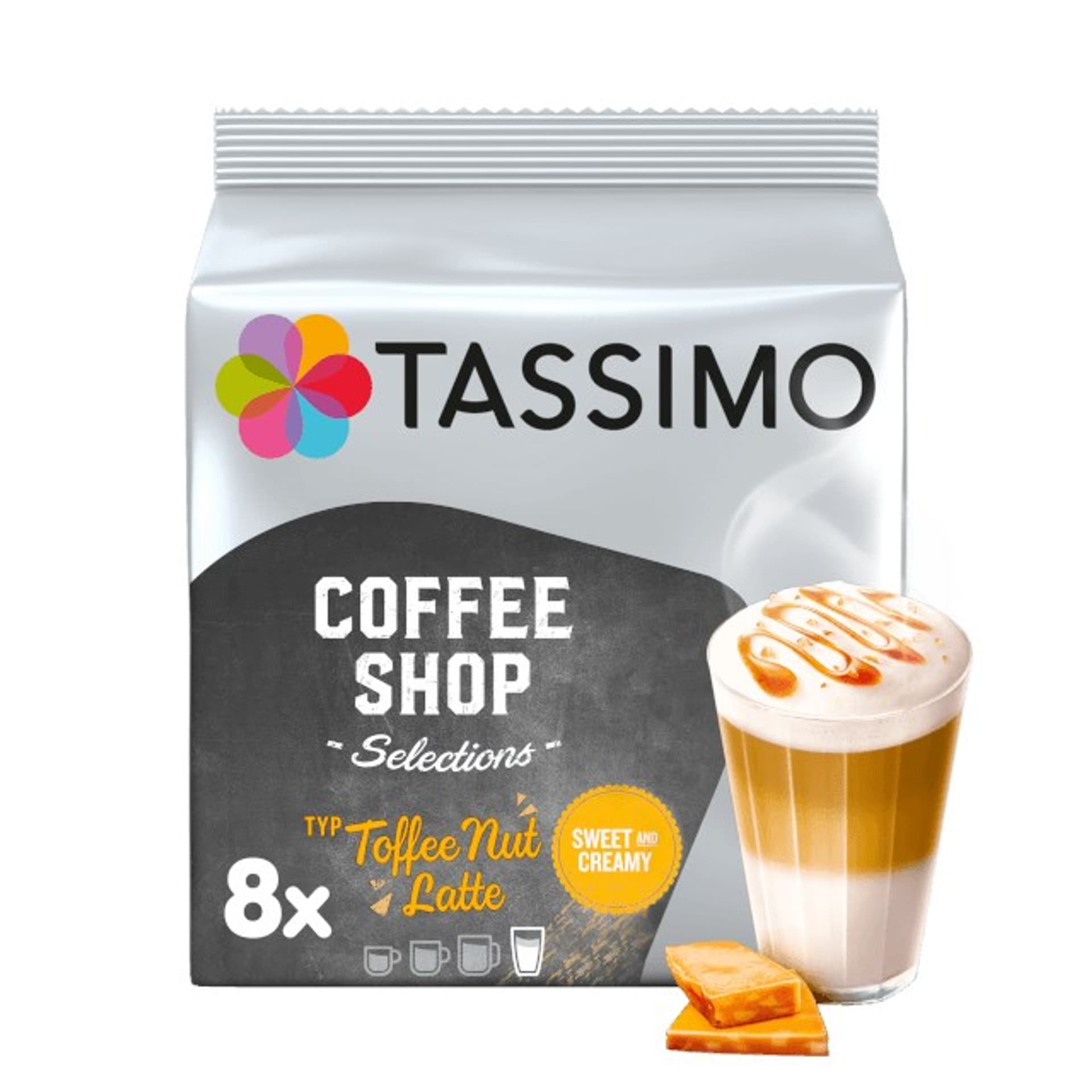 

KAPSUŁKI JACOBS TASSIMO 8szt TOFFEE NUT LATTE 268G/5