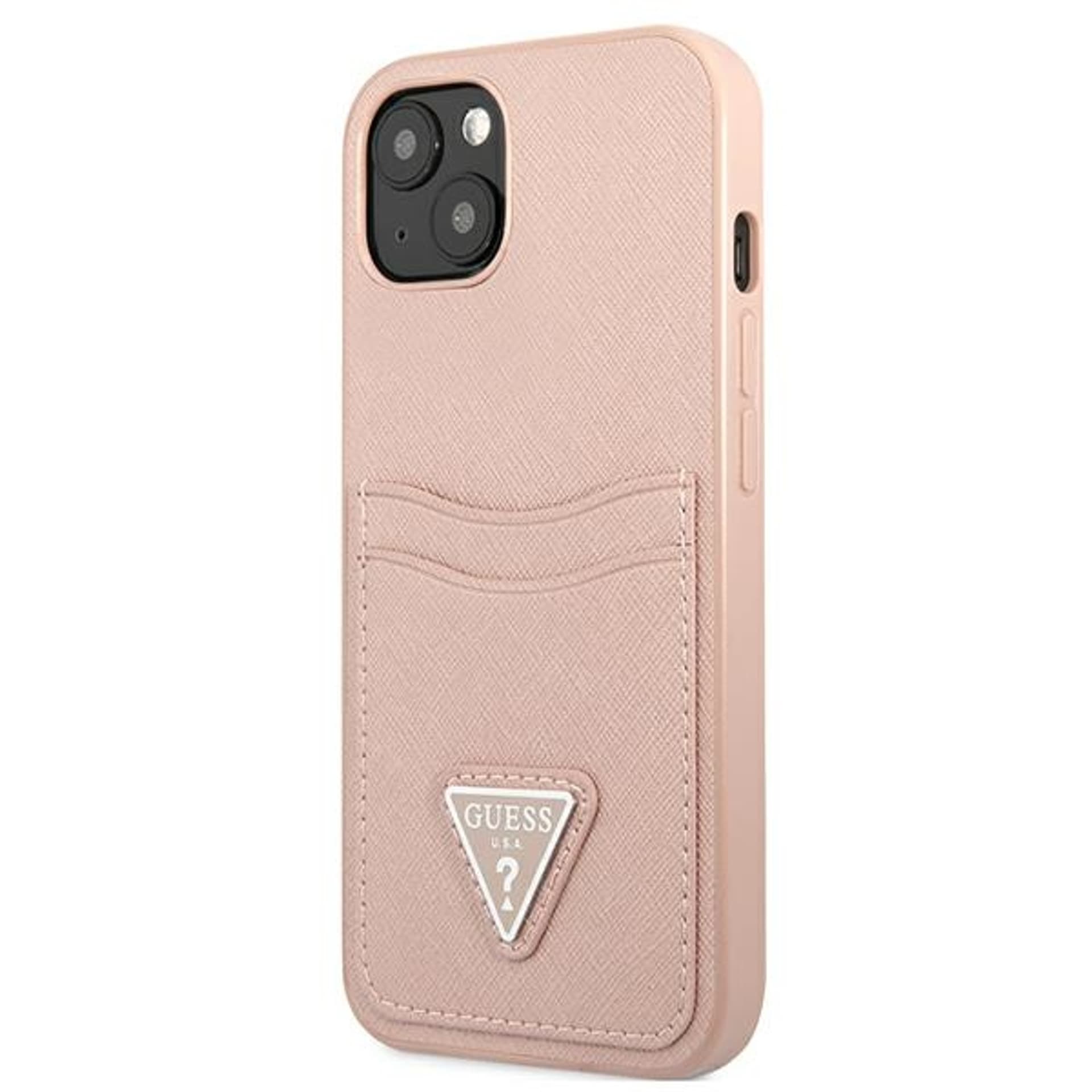 

Guess GUHCP13SPSATPP iPhone 13 mini 5,4" różowy/pink hardcase SaffianoTriangle Logo Cardslot