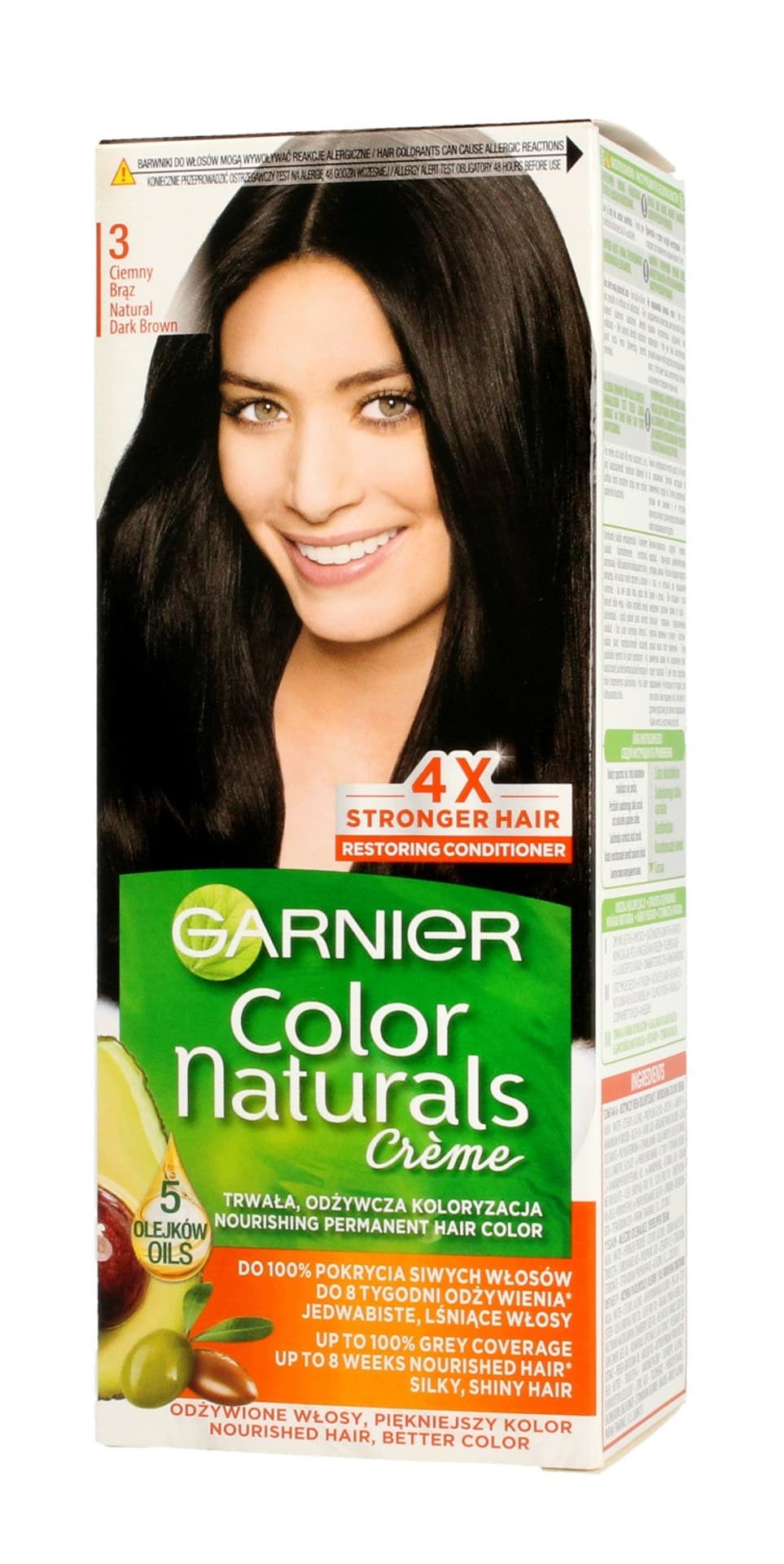 

Garnier Color Naturals Krem koloryzujący nr 3 Ciemny Brąz 1op