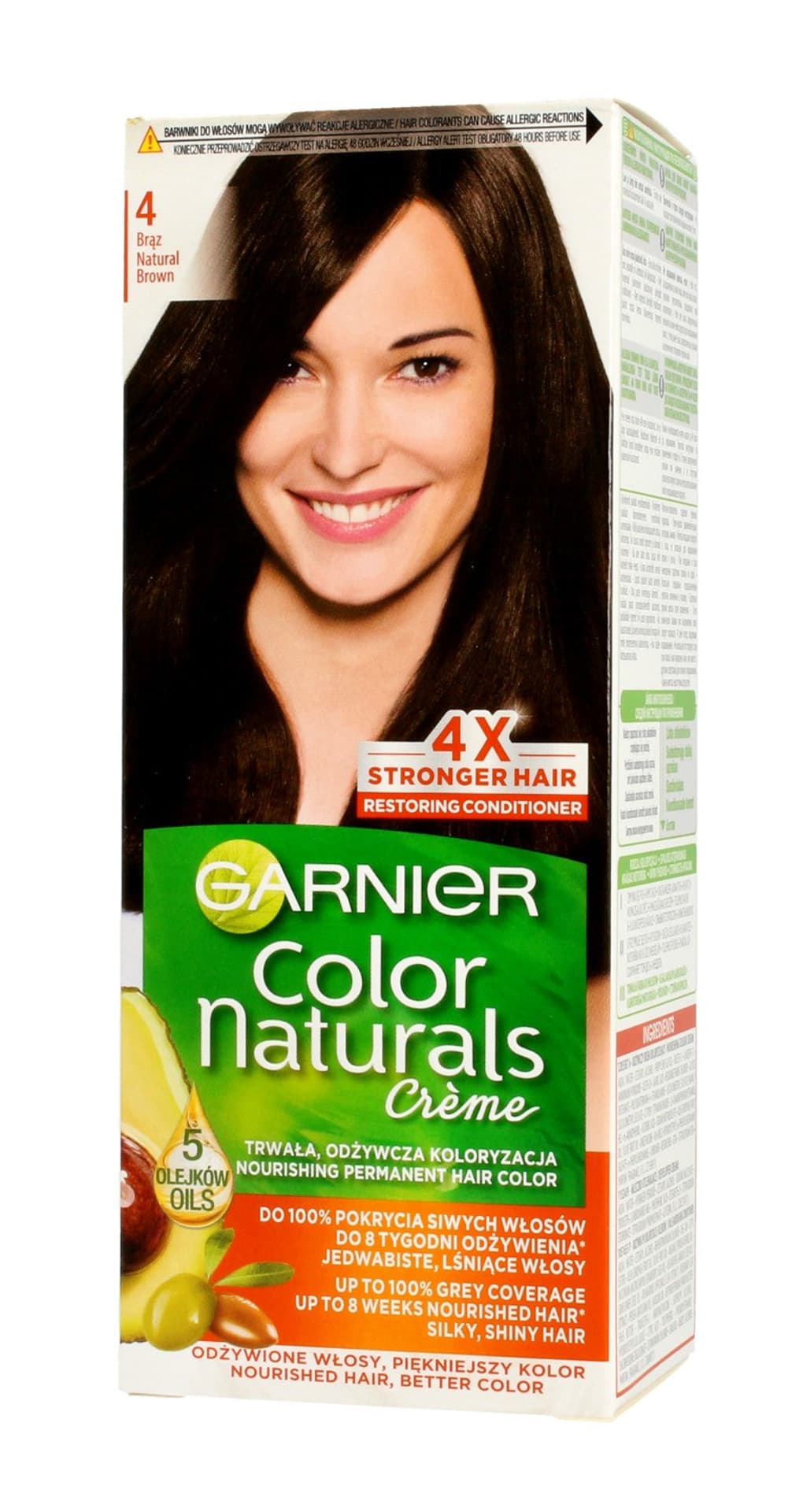 

Garnier Color Naturals Krem koloryzujący nr 4 Brąz 1op
