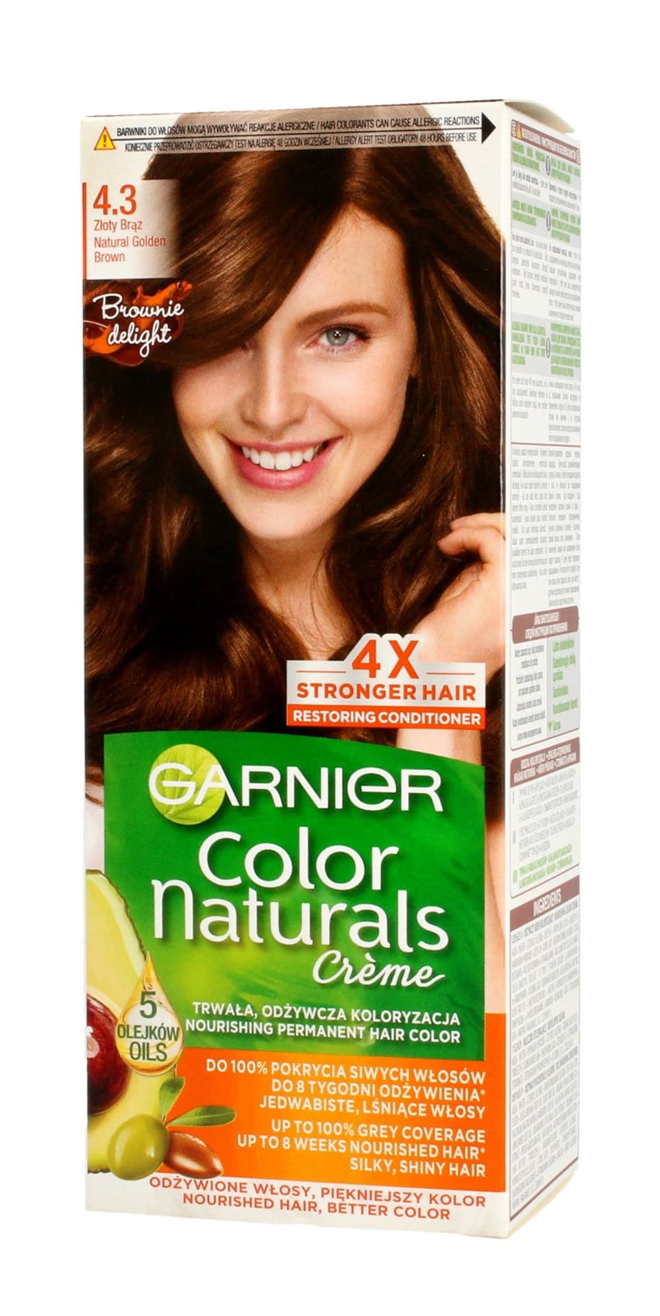 

Garnier Color Naturals Krem koloryzujący nr 4.3 Złoty Brąz 1op