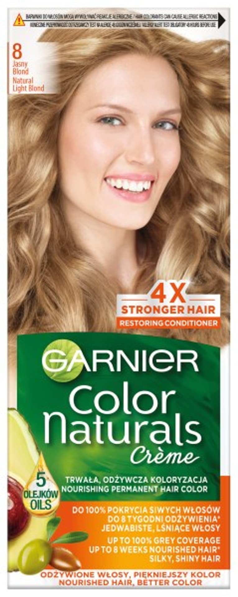 

Garnier Color Naturals Krem koloryzujący nr 8 Jasny Blond 1op