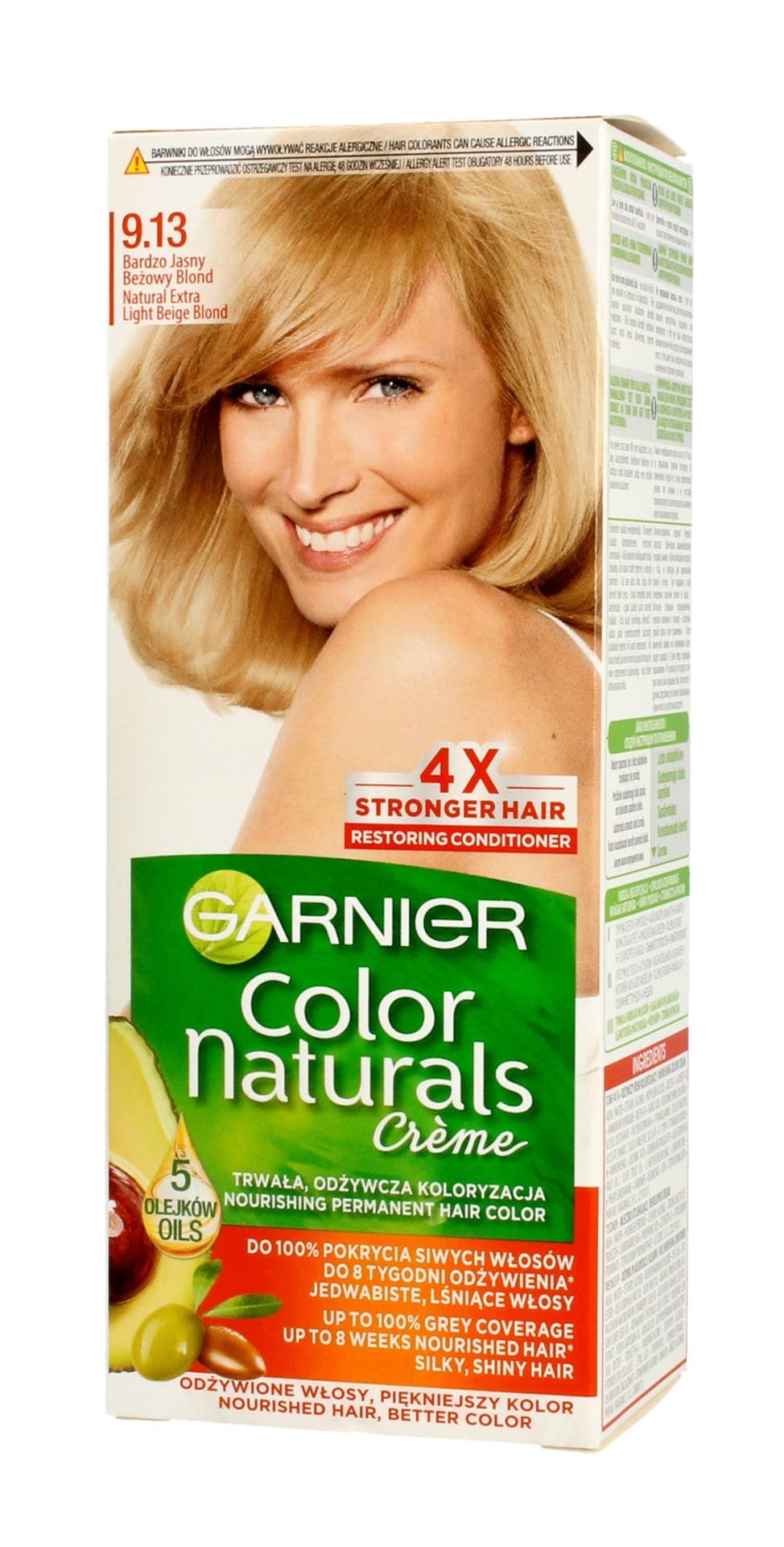 

Garnier Color Naturals Krem koloryzujący nr 9.13 Bardzo Jasny Beżowy Blond 1op