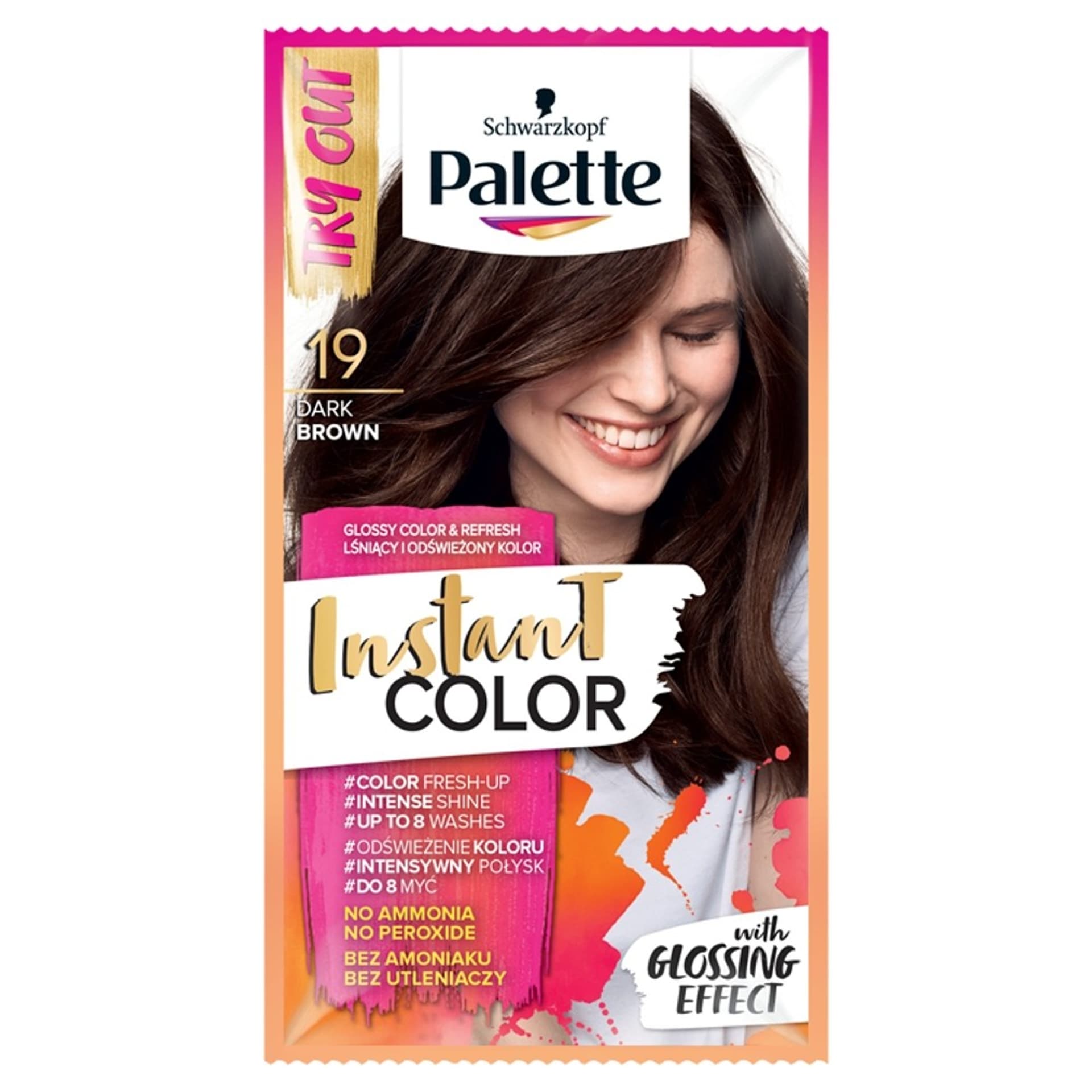 

Palette Instant Color Szamponetka koloryzująca Ciemny Brąz nr 19 1szt