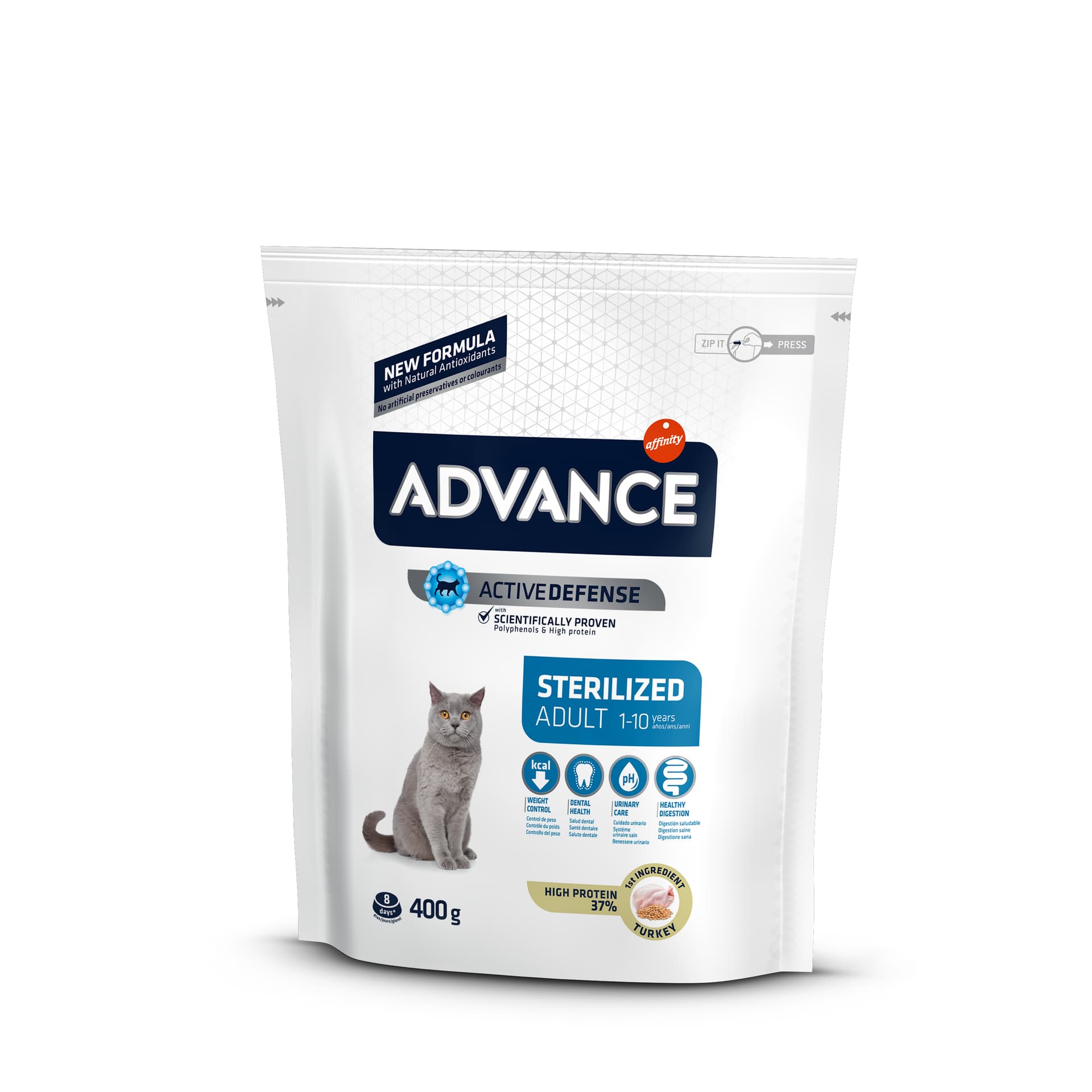 

ADVANCE Sterilized Turkey - sucha karma z indykiem dla kotów sterylizowanych 400g [922227]