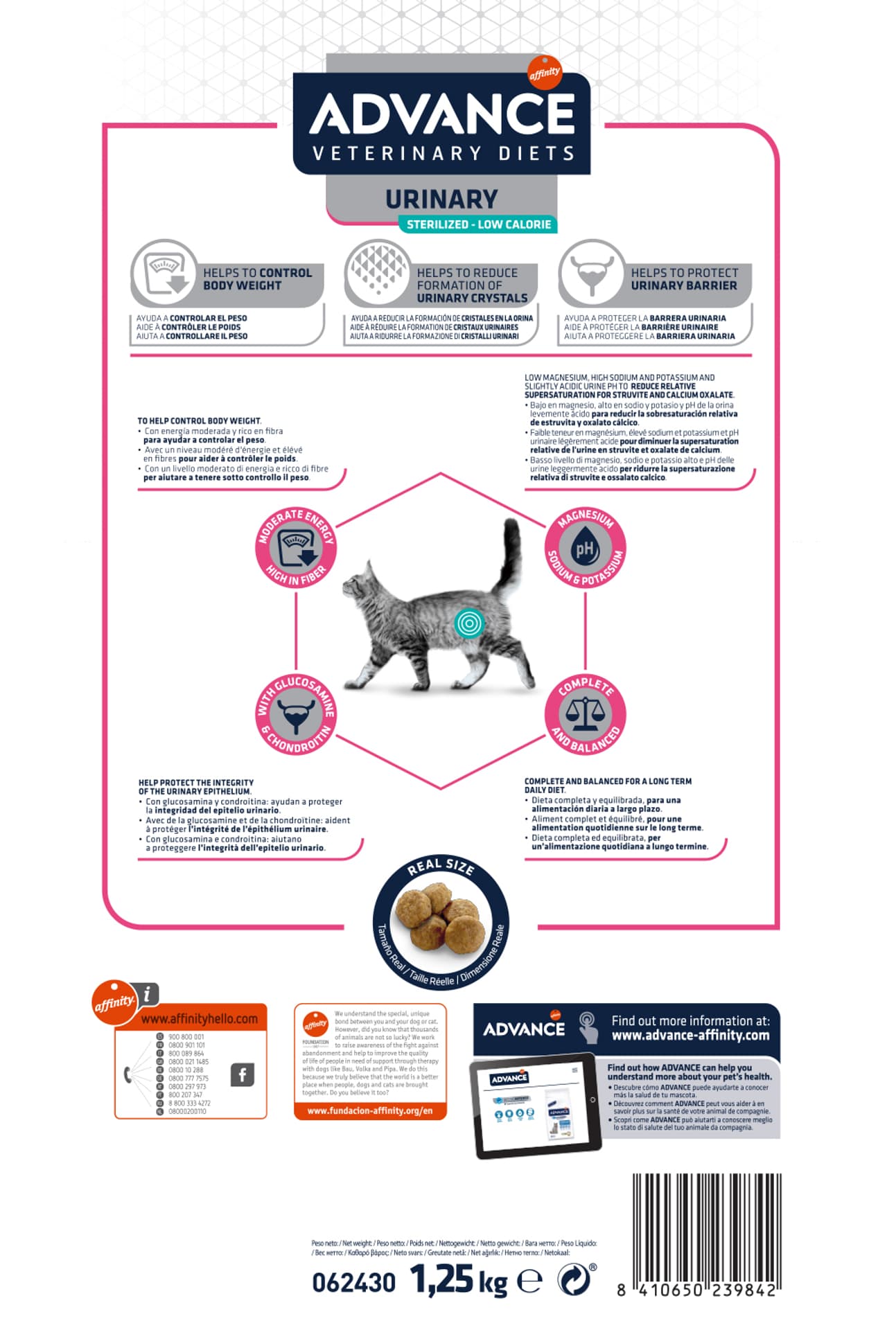 

ADVANCE DIET Urinary Sterilized Low Calorie - sucha karma dla kotów sterylizowanych 1,25kg [923984]