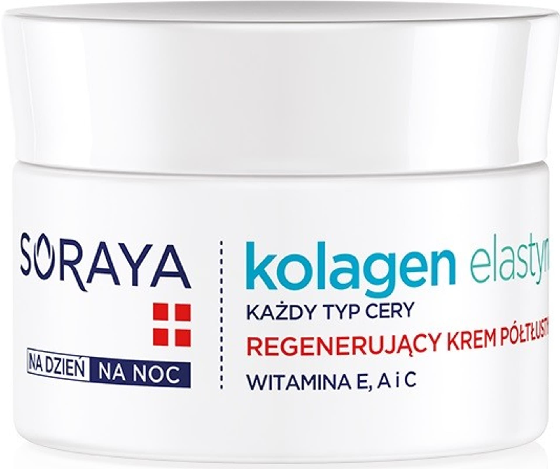 

Soraya Kolagen Elastyna Regenerujący Krem półtłusty na dzień i noc 50ml