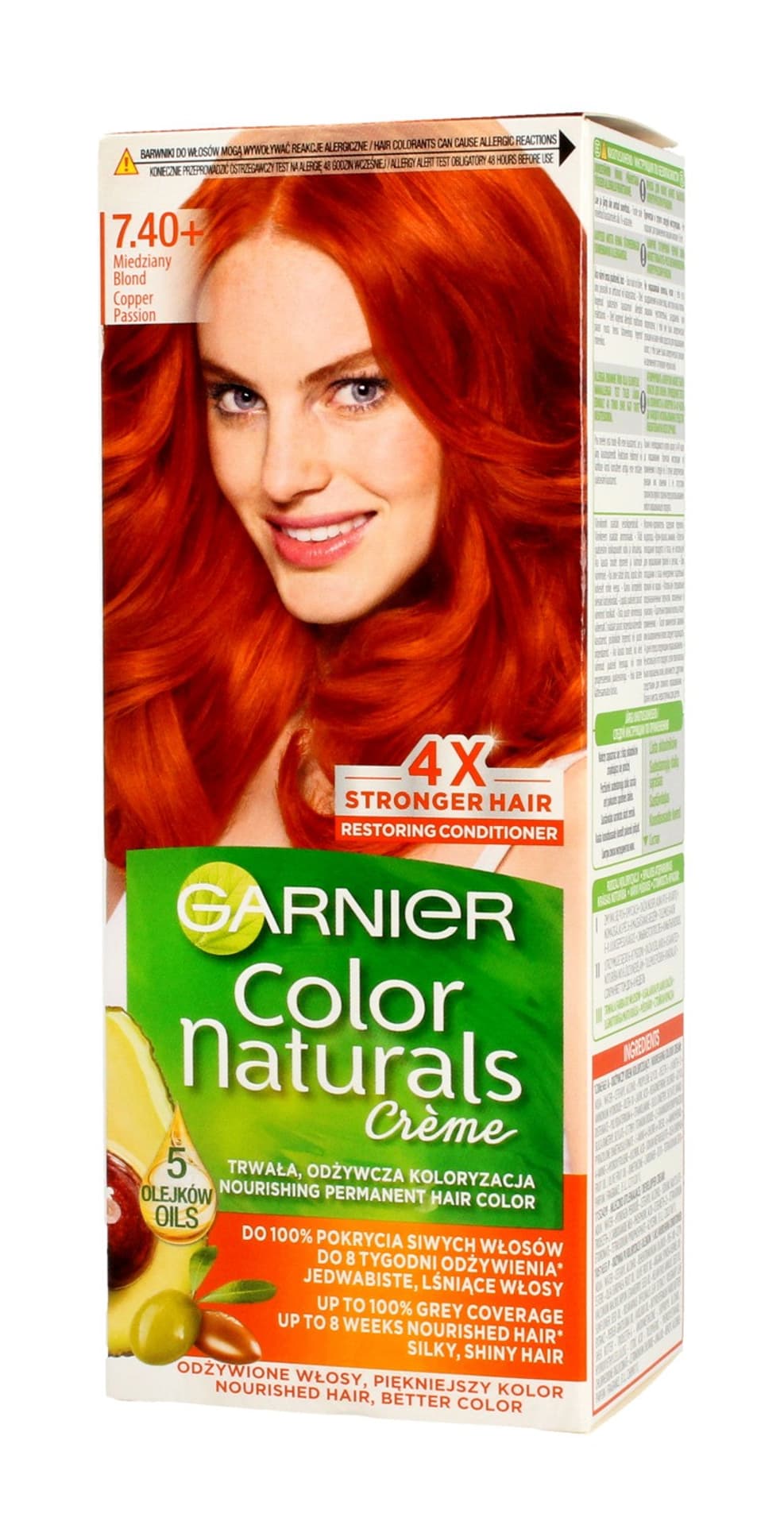 

Garnier Color Naturals Krem koloryzujący nr 7.40 Miedziany Blond 1op